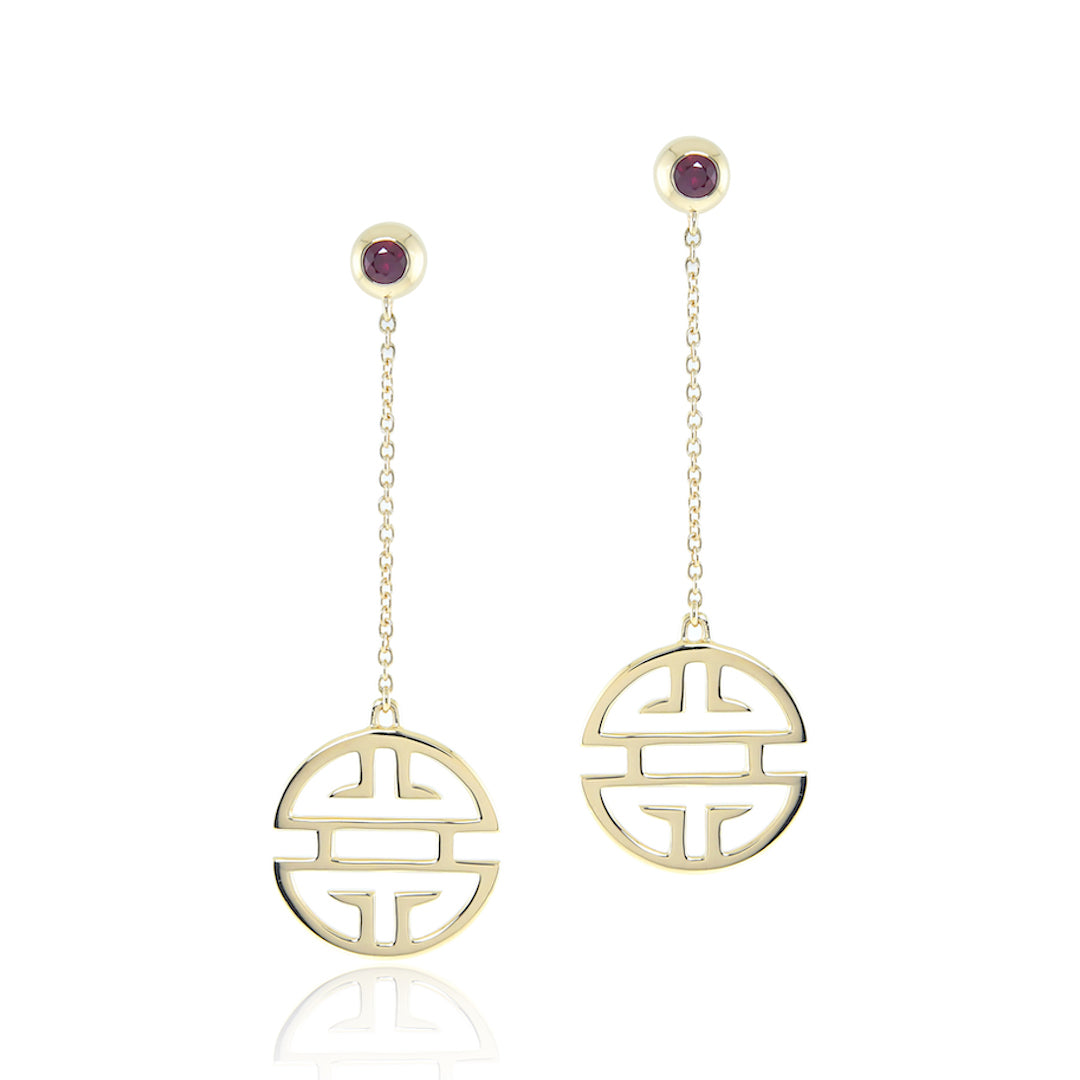Ruby Drop Earrings for Women - Elegant Dangle Earrings for Party, Wedding & Evening Wear | 925 Sterling Silver Jewelry Gift
