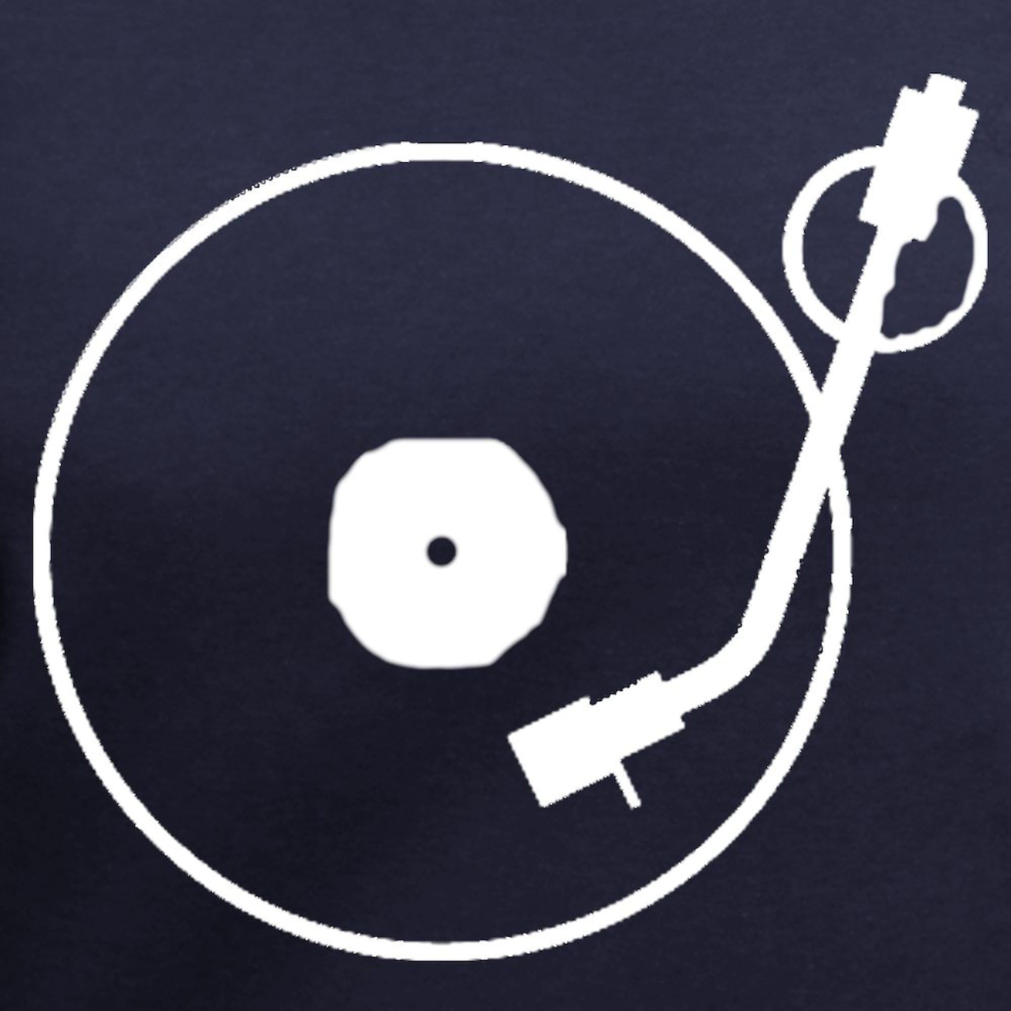 Turntable Women's V-Neck Dark Cotton T-Shirt - Soft & Comfortable Casual Tee for Music Lovers, DJs & Vinyl Enthusiasts | Perfect for Concerts, Parties & Everyday Wear