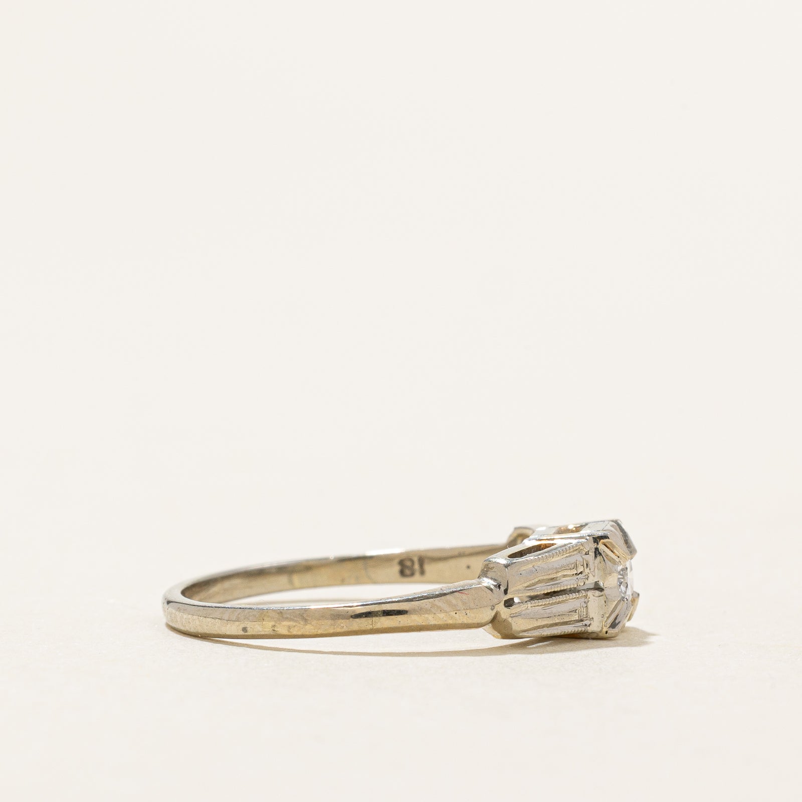 0.08ct Illusion Set Diamond Ring - Size 5.5 | Elegant Wedding Band, Anniversary Gift for Her | Perfect for Engagement, Proposal & Special Occasions