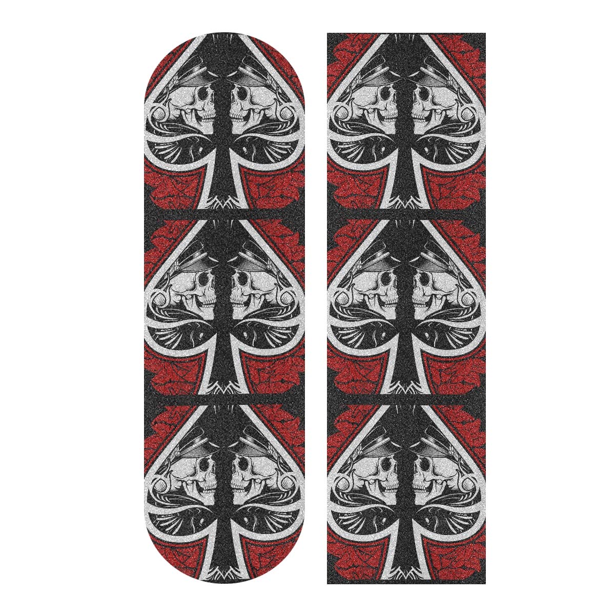 Skateboard Grip Tape 33x9 Inch - Premium Sandpaper Non-Slip Griptape for Longboard & Rollerboard | Bubble-Free Application | Skull Roses Design | Perfect for Street Skating, Tricks & Commuting