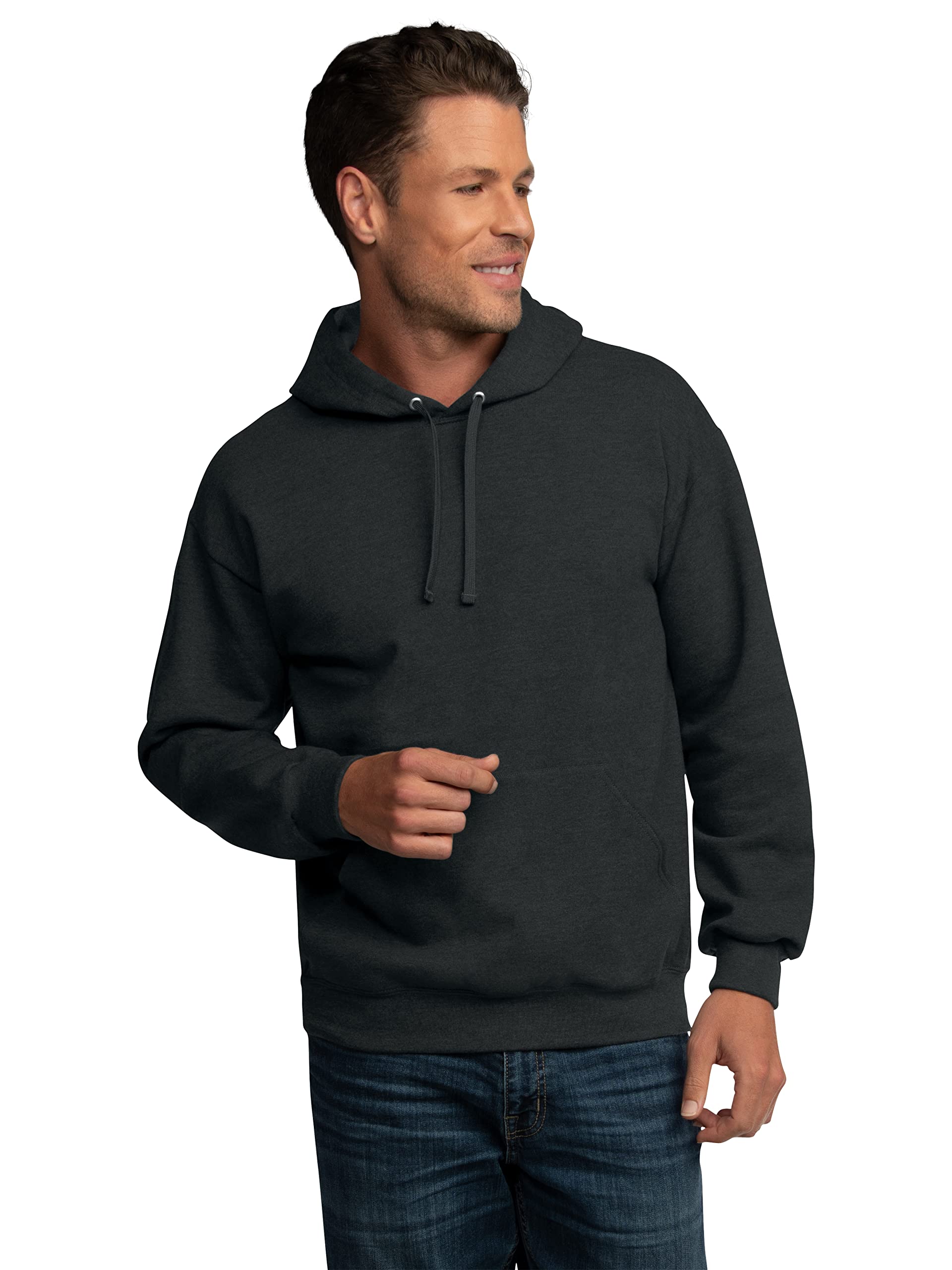 Fruit of the Loom Men's Eversoft Fleece Hoodies - Moisture Wicking & Breathable Pullover Hooded Sweatshirt for Casual Wear, Gym & Outdoor Activities