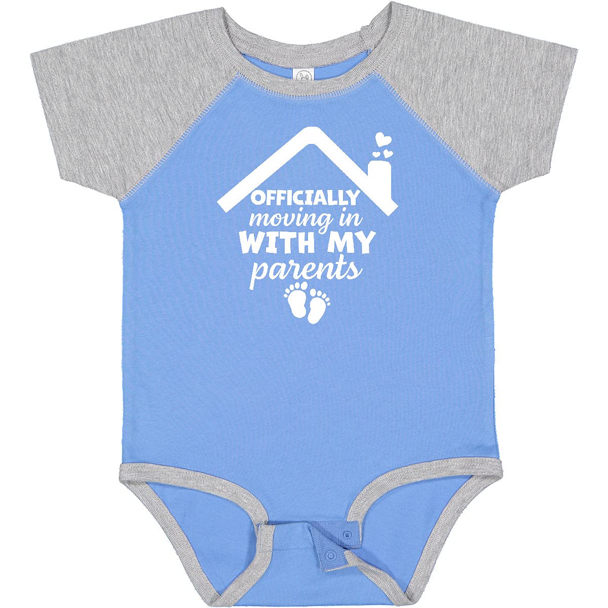 Inktastic NICU Graduate Officially Moving in with My Parents Baby Bodysuit - Cute Newborn Onesie for NICU Graduates & Coming Home Outfits - Perfect for Hospital Photos, Family Reunions & Special Milestones