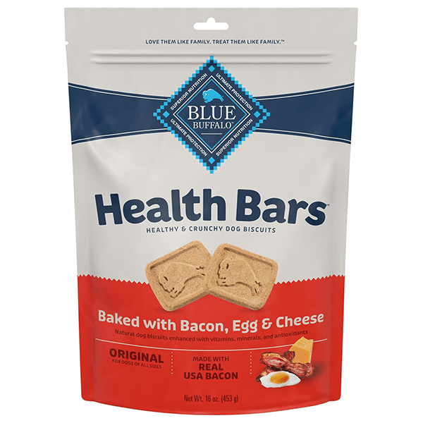 BLUE Health Bars Natural Crunchy Dog Treats - Bacon, Egg & Cheese Flavor | Healthy Snacks for Dogs | Perfect for Training Rewards & Dental Care