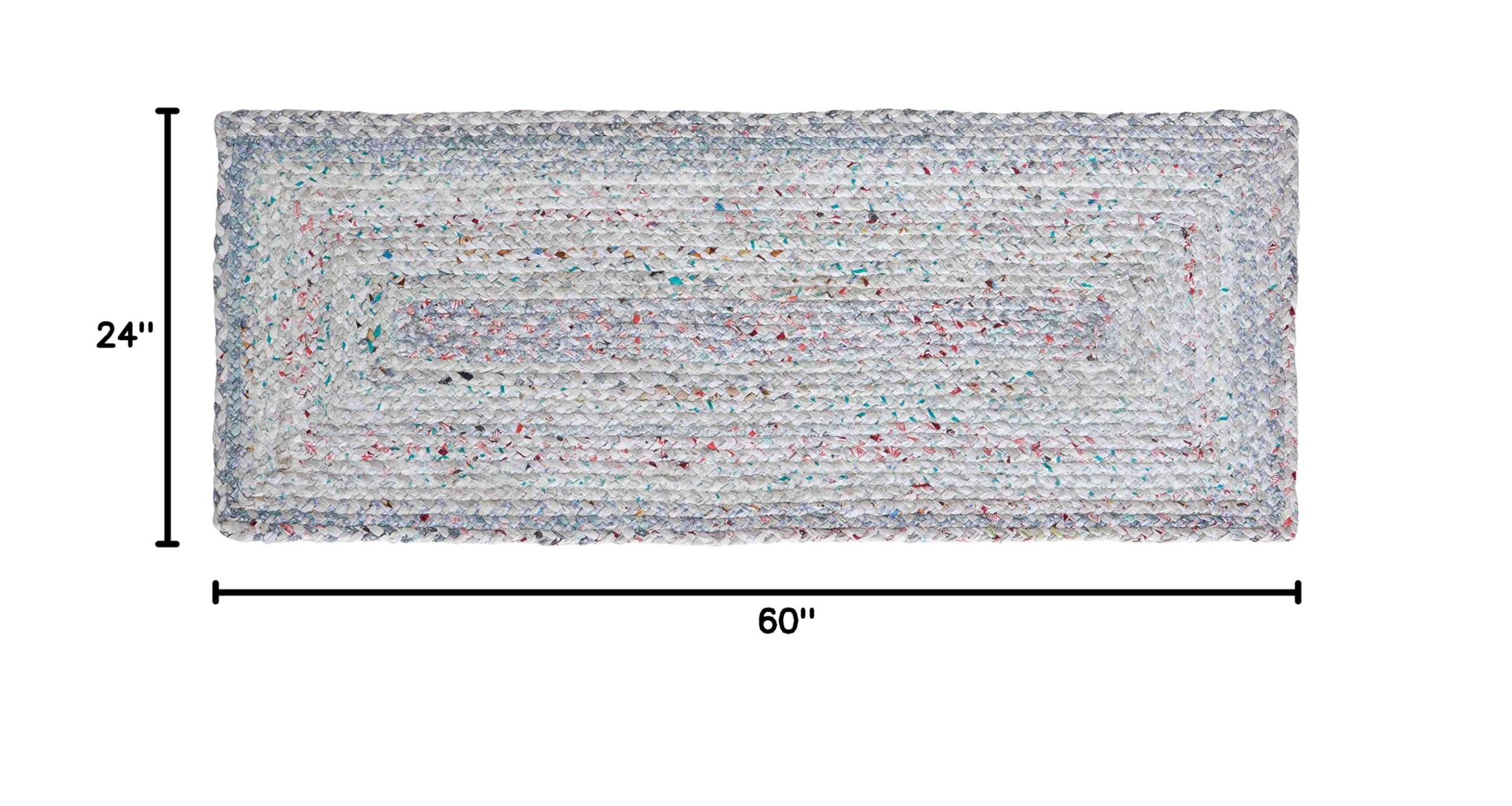 Pastel Chesapeake Accent Rug 24x60 Inches - Soft Non-Slip Runner for Hallway, Bedroom & Living Room Decor