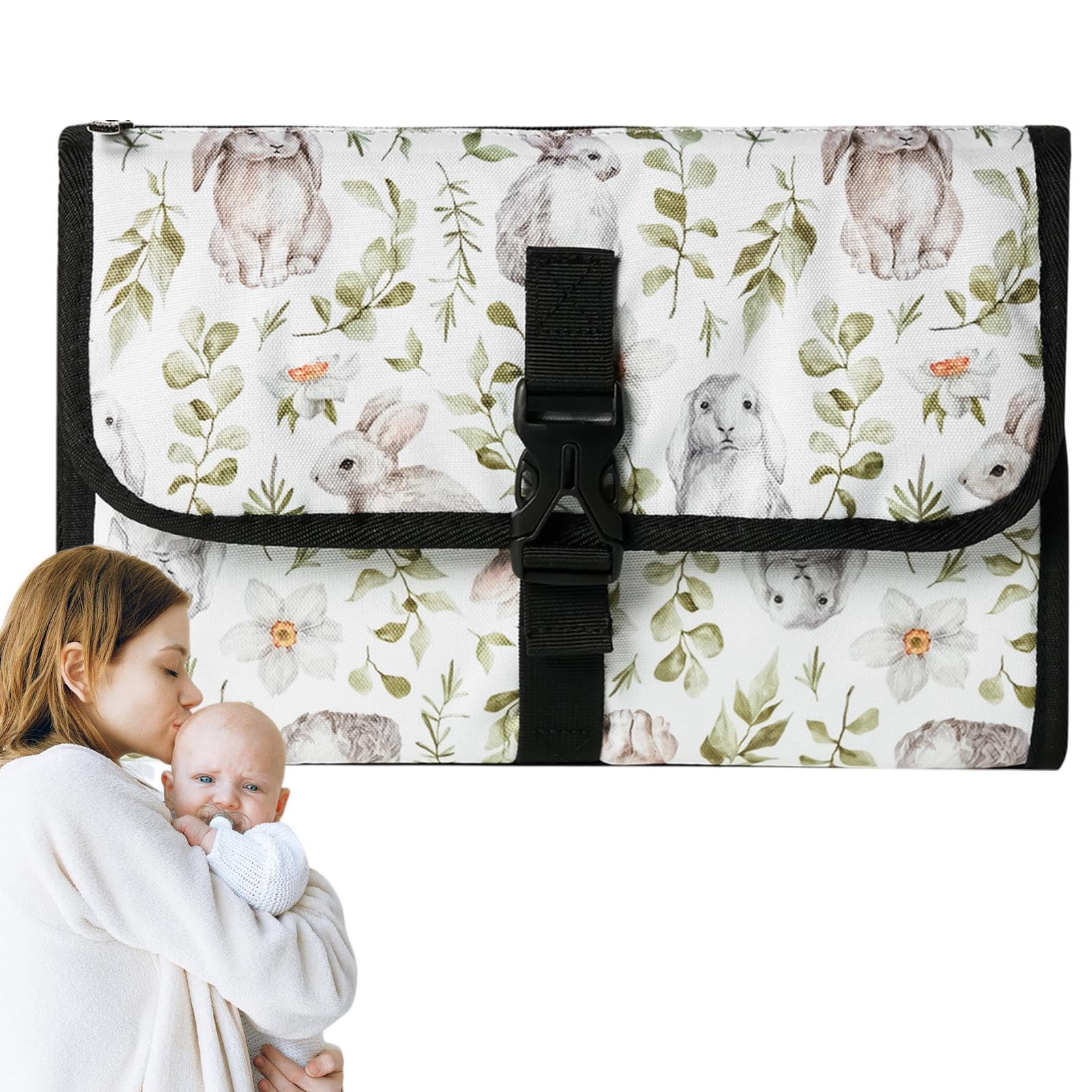 Portable Baby Diaper Changing Pad - Waterproof Foldable Travel Changing Mat for Infants & Toddlers | Compact Diaper Changer Bag for On-the-Go Parents | Perfect for Airplane, Car & Outdoor Use