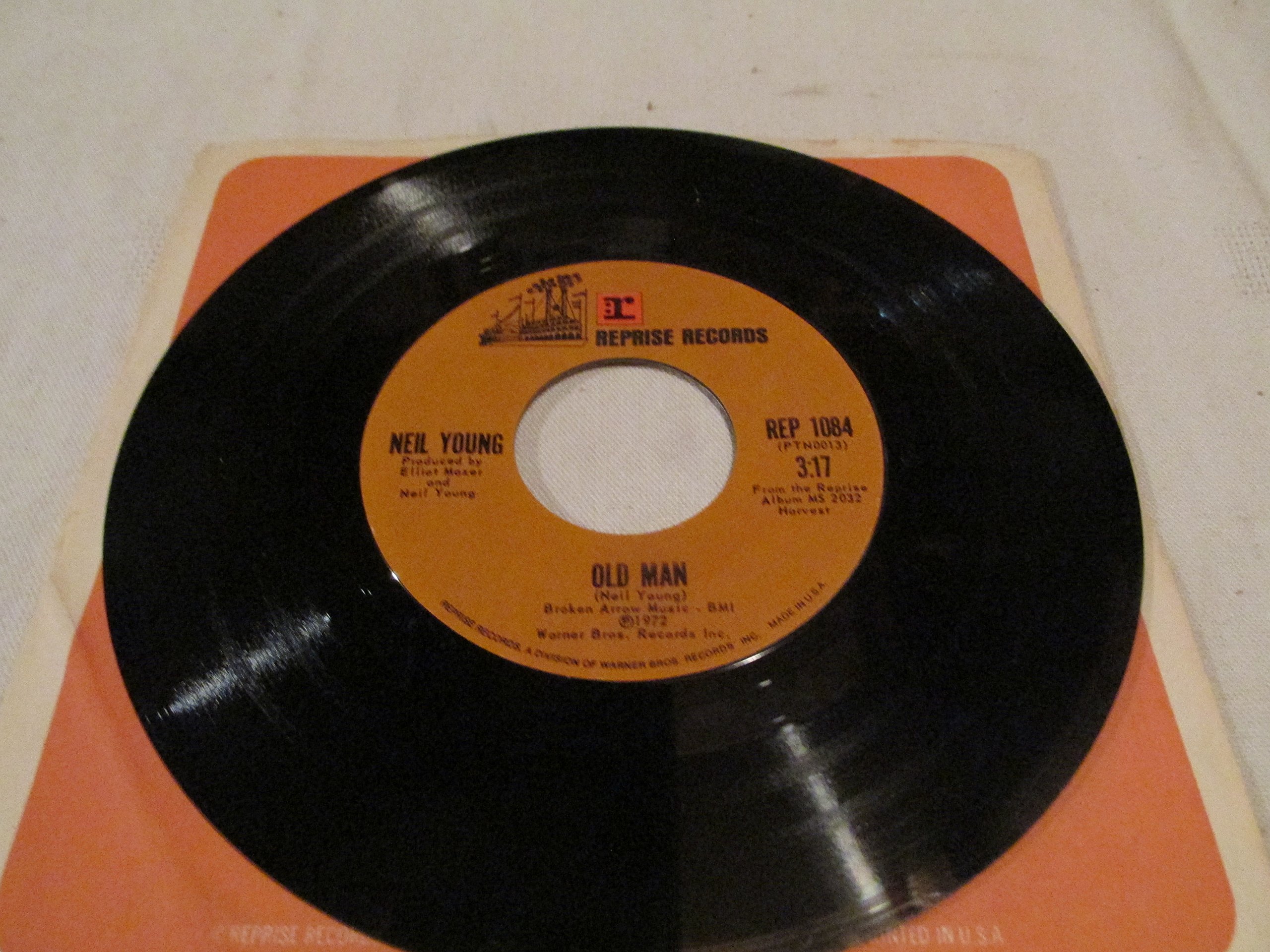 Old Man / The Needle and the Damage Done 45 RPM Vinyl Single - Classic Rock Collectible for Music Lovers & Vintage Record Players