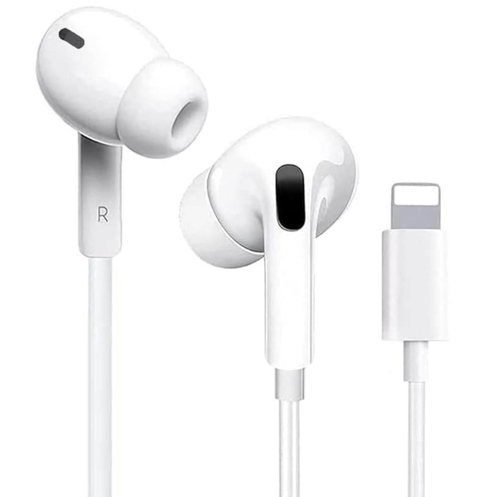 Premium Wireless Earbuds for iPhone with Mic & Volume Control - Bluetooth Headphones for Music, Calls & Gaming | Compatible with iPhone 7/8/X/Xs/XR/SE/11/12/13/14/Pro/Max | All iOS Support | Perfect for Commuting, Workouts & Online Meetings