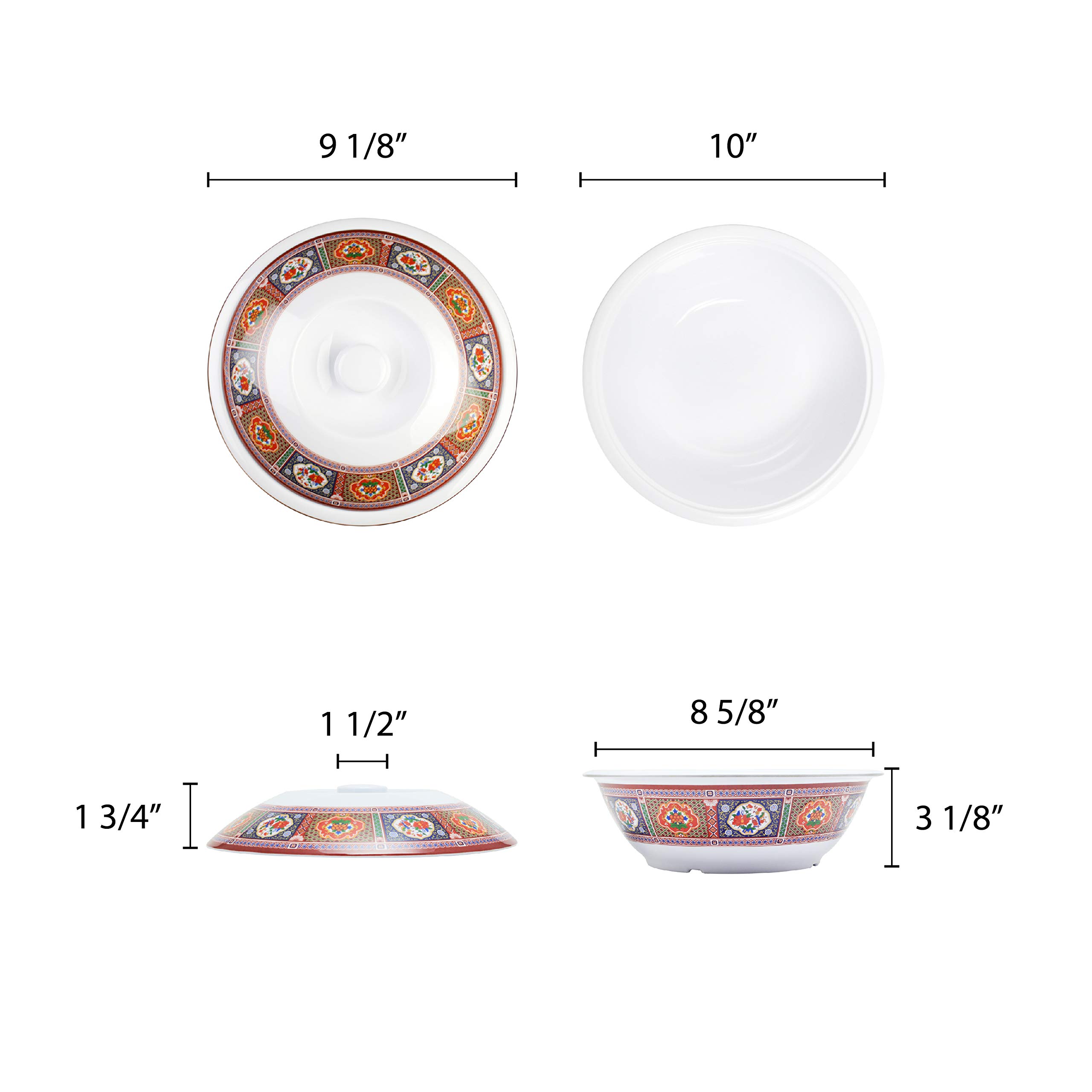 Peacock Melamine Dinnerware Set - 75 oz 10
