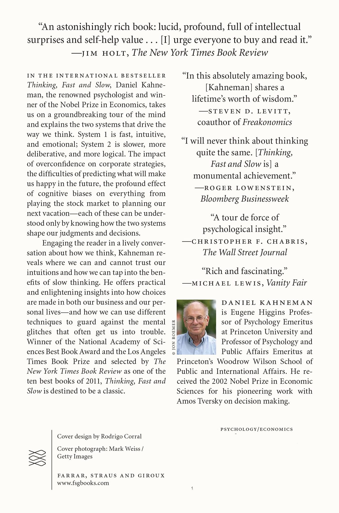 Thinking, Fast and Slow by Daniel Kahneman - Best Psychology Book for Decision Making & Behavioral Economics | Perfect for Students, Professionals & Self-Improvement