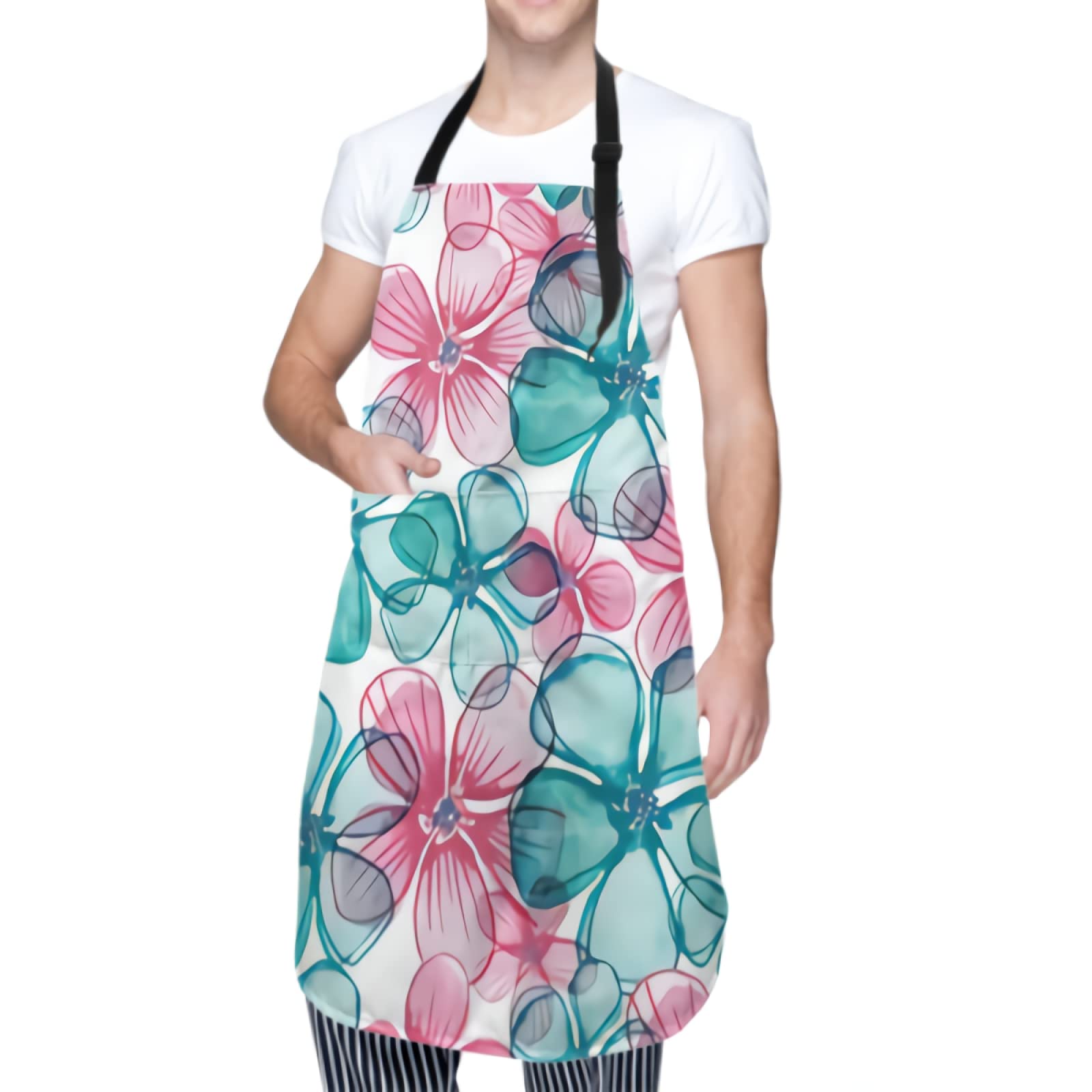 Adjustable Bib Apron with Pockets - Premium Kitchen Cooking, Baking, BBQ & Art Apron for Chefs, Artists & Outdoor Grilling