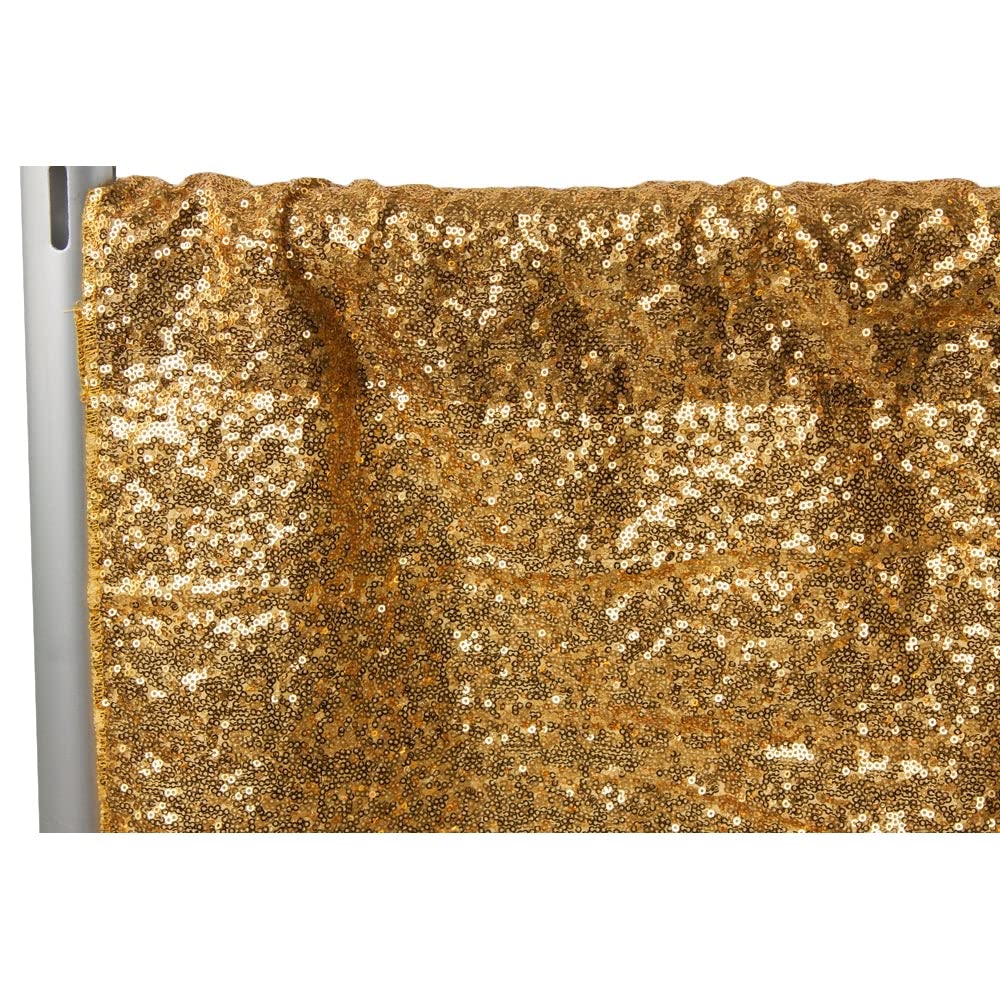 Gold Sequin Drape Backdrop 10ft x 112