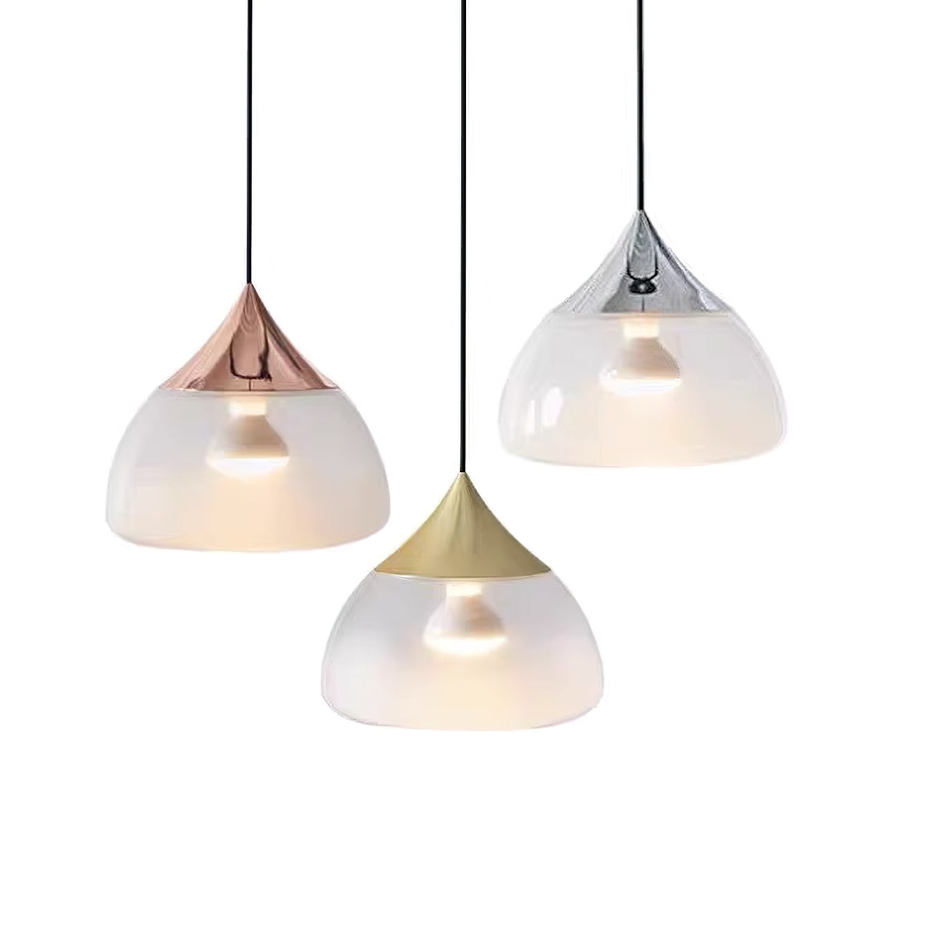 Modern Water Drop Glass Pendant Light - Elegant Dimmable Hanging Chandelier for Dining Room, Kitchen Island, Bedroom & Living Room Decor