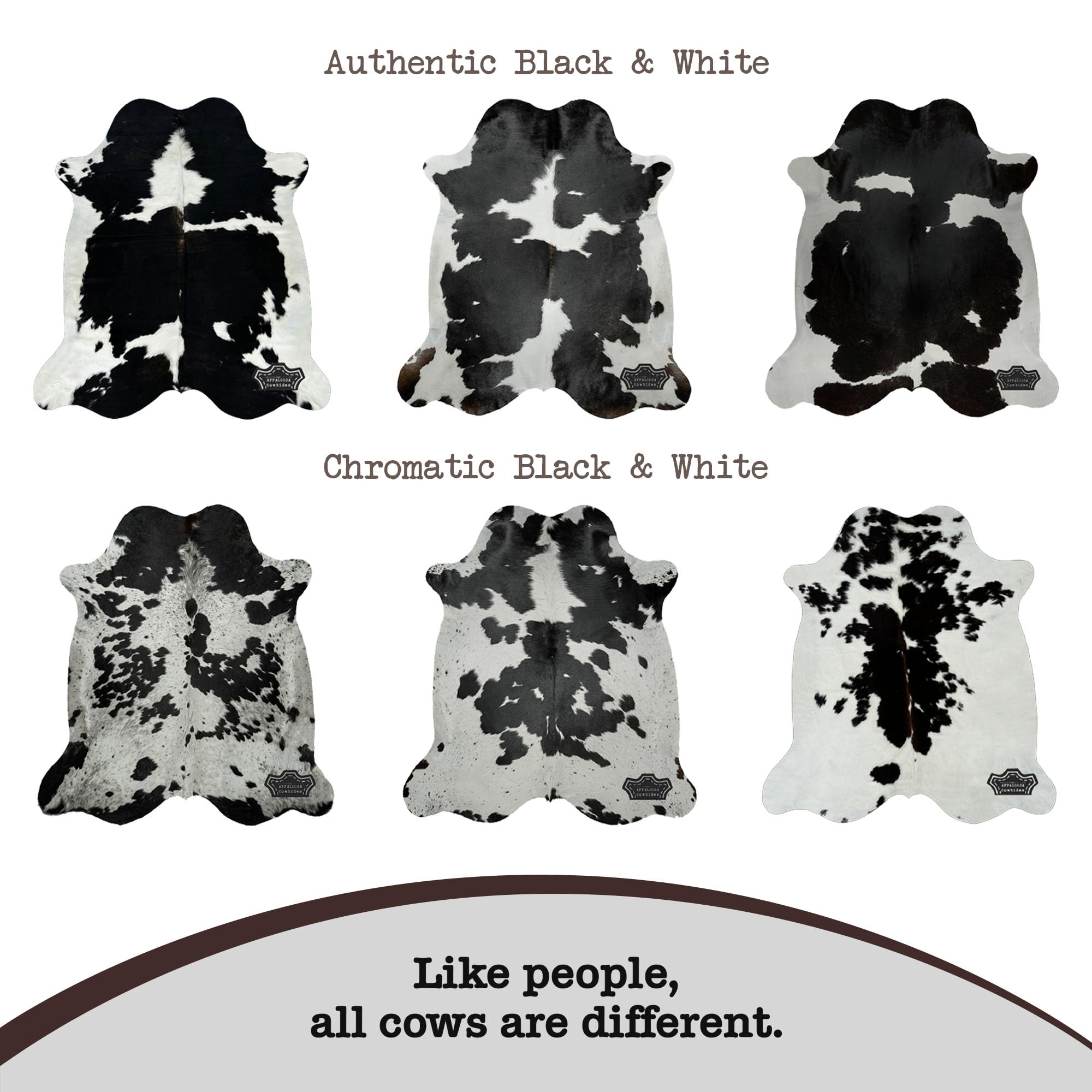 Authentic Black and White Cowhide Rug - Natural Cowhide Rug for Living Room & Bedroom Decor - Rustic Home Decor Rug - Chromatic Cowhide Collection - Perfect for Boho, Farmhouse, and Modern Interior Design Styles