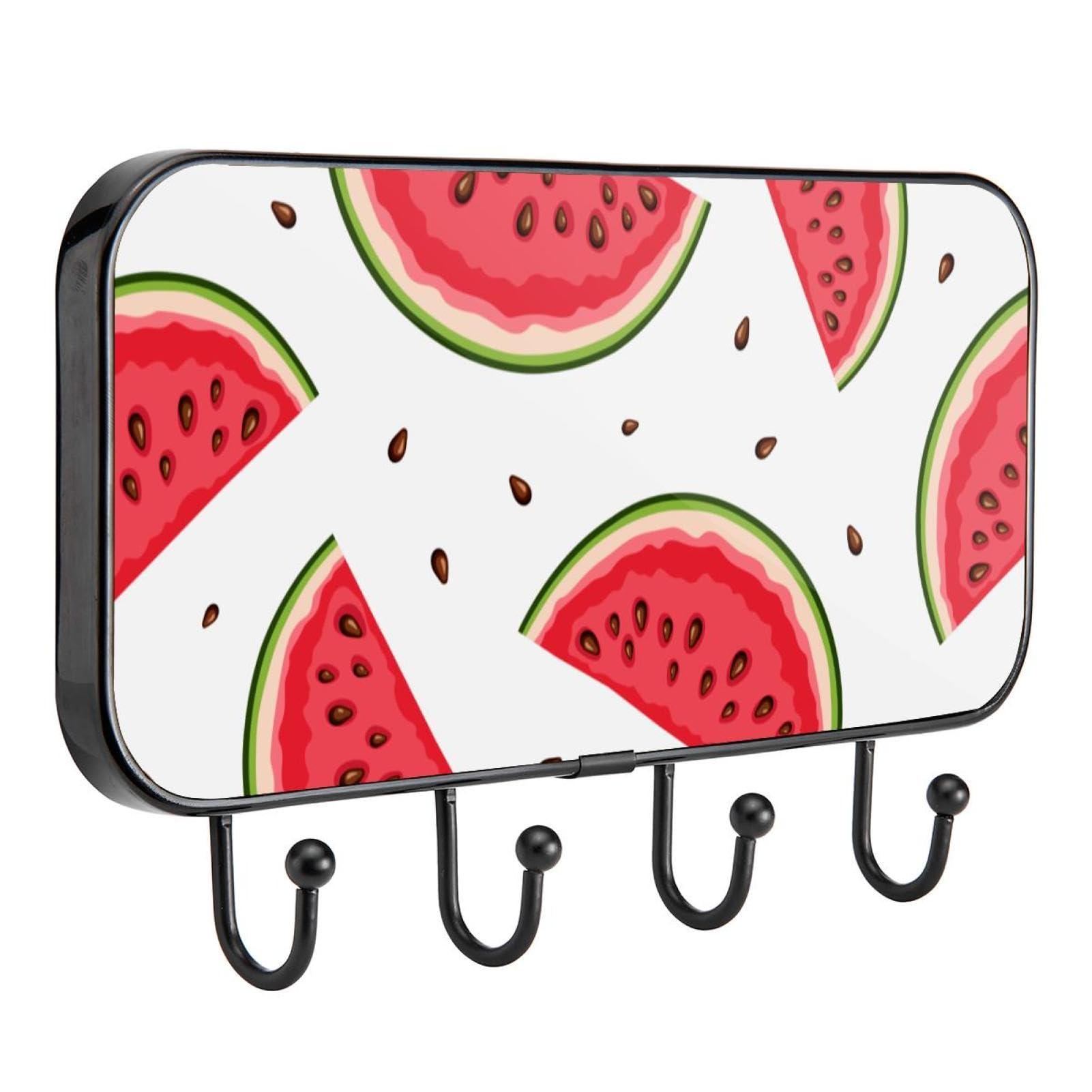 GIAPB Wall Hooks - Heavy Duty Sticky Hooks for Hanging Decorations, Towels, Keys & More | Watermelon Fruit Design Home Organization Solution | Perfect for Kitchen, Bathroom, Bedroom & Office