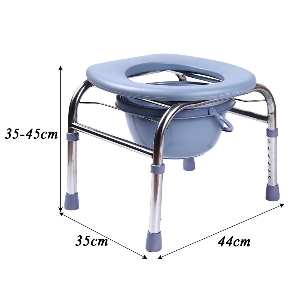Portable Shower Chair with Toilet Seat - Extra Wide Bathroom Commode with Splash Guard & Bucket - Elderly & Handicap Safety Shower Stool for Home Care, Assisted Living & Post-Surgery Recovery