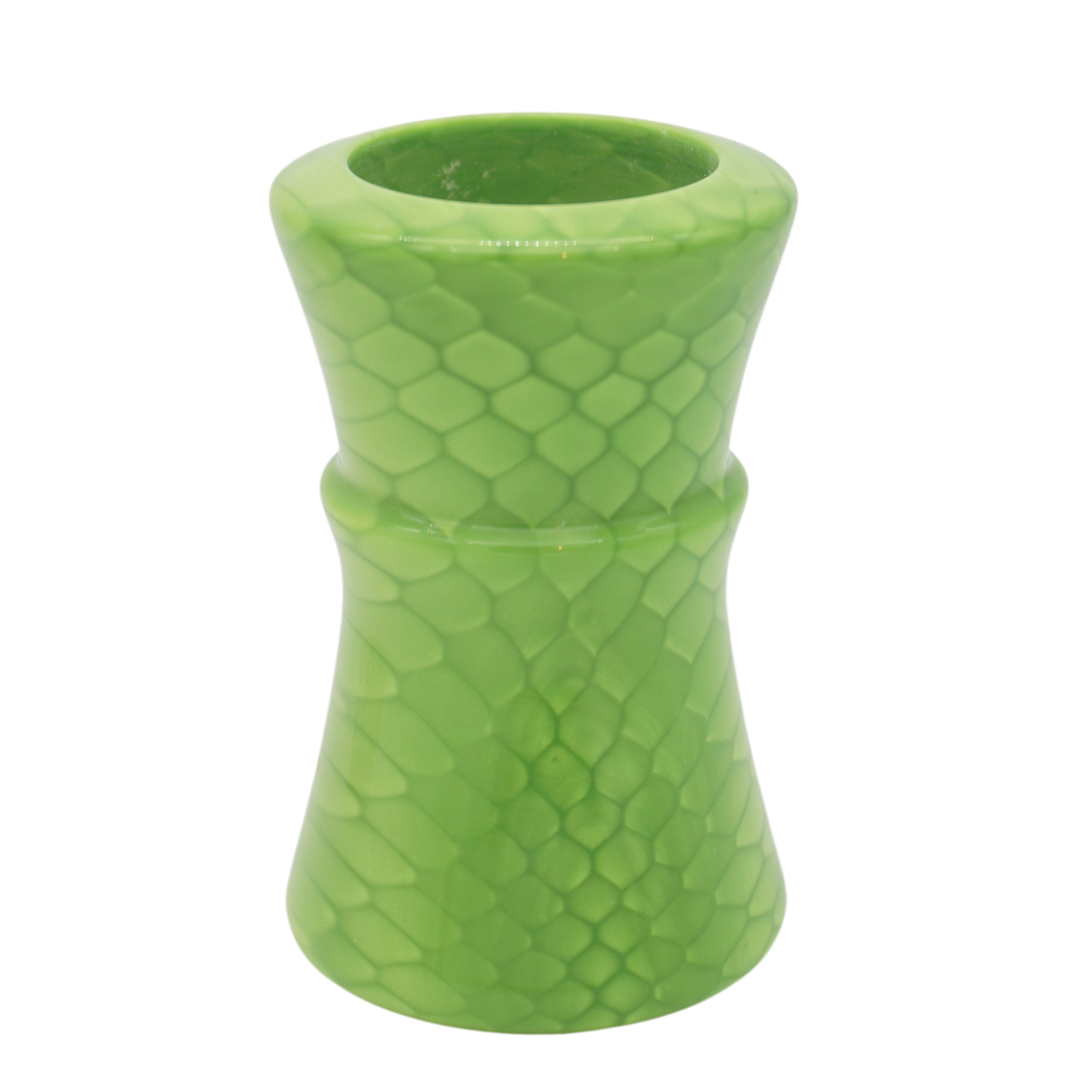 Premium Green Snakeskin Handmade Shaving Brush Handle - Fits 24mm & 26mm Knots - Perfect for Wet Shaving, Grooming Kits & Men's Luxury Bathroom Accessories