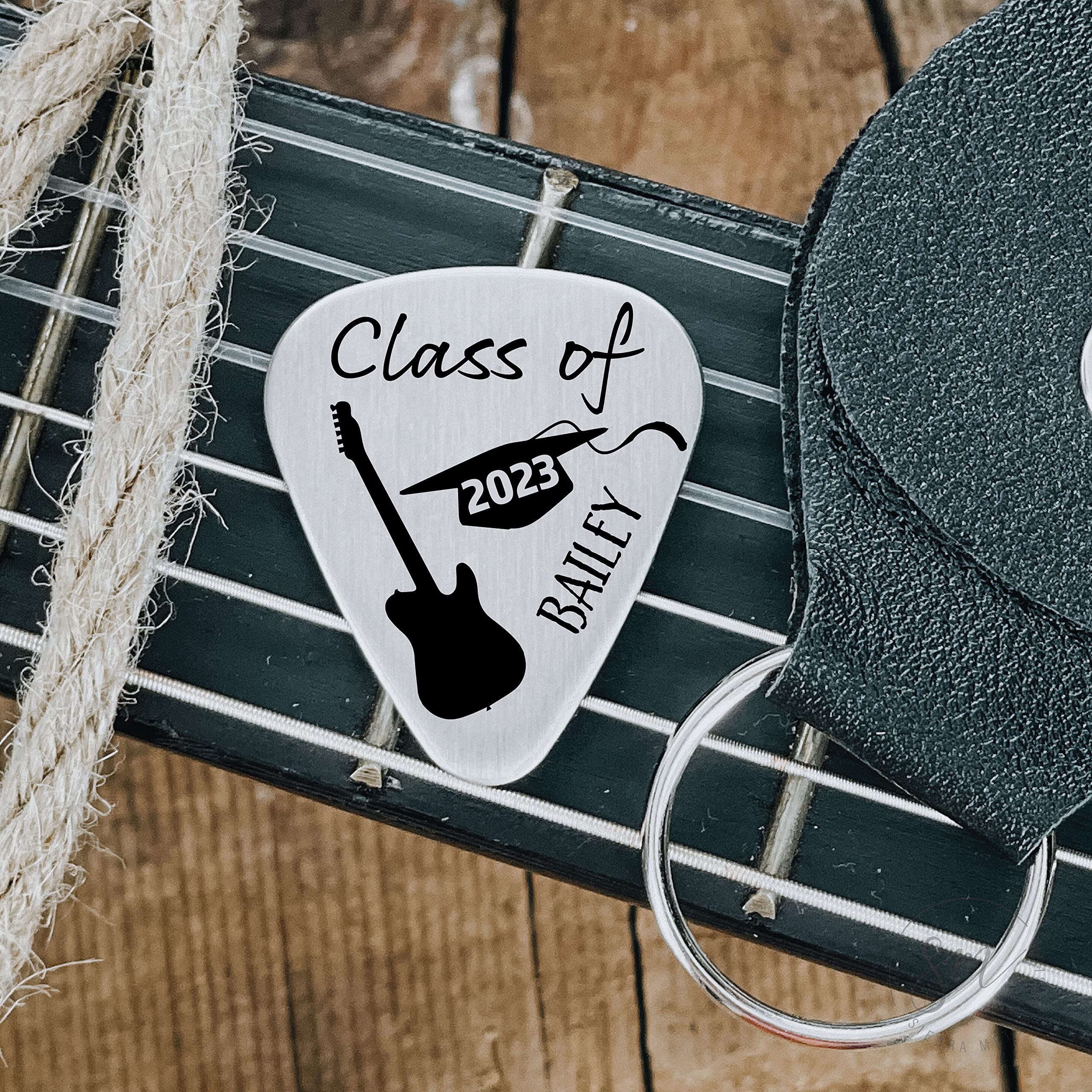 2024 Graduation Guitar Pick - Personalized High School Graduation Gift for Boys - Engraved Class of 2024 Plectrum - Perfect Gift for Musicians & Graduates | Great for Concerts, Band Practice & Commencement Celebrations