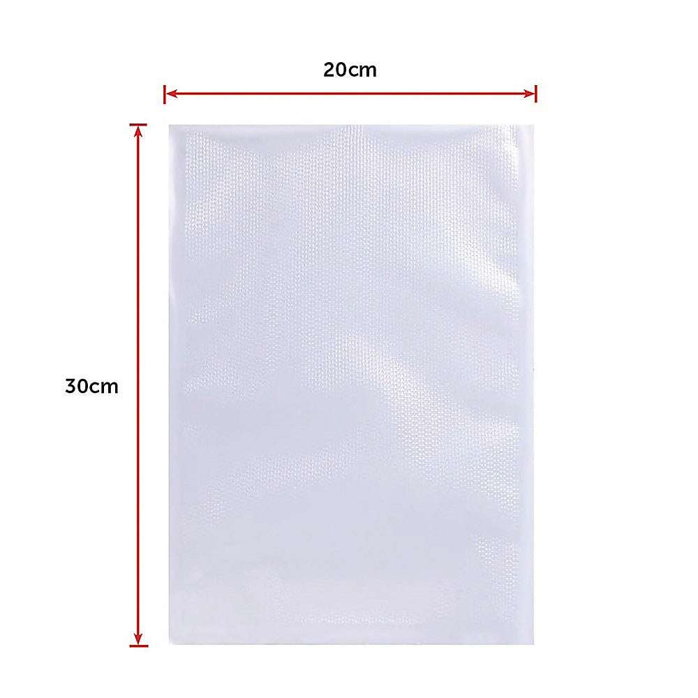 100 Pack Vacuum Sealer Bags for Food Storage - 20cm x 30cm Heat Seal Cryovac Bags | Keep Food Fresh Longer for Meal Prep, Sous Vide & Freezer Storage