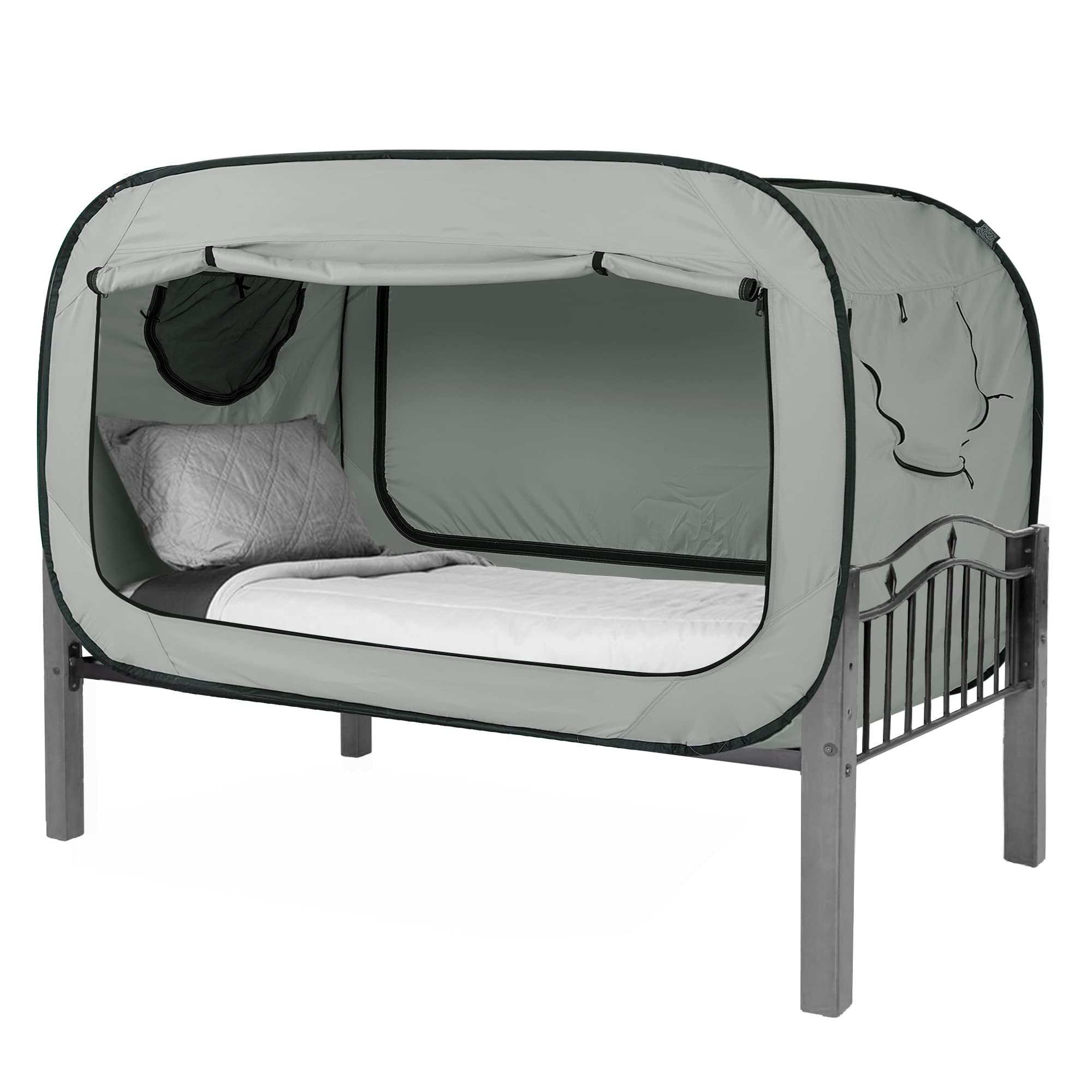 **Portable Bed Tent Canopy for Kids & Adults - Breathable Indoor Sleeping Tent with 2 Doors, Private Space for Camping, Reading, or Relaxation at Home**