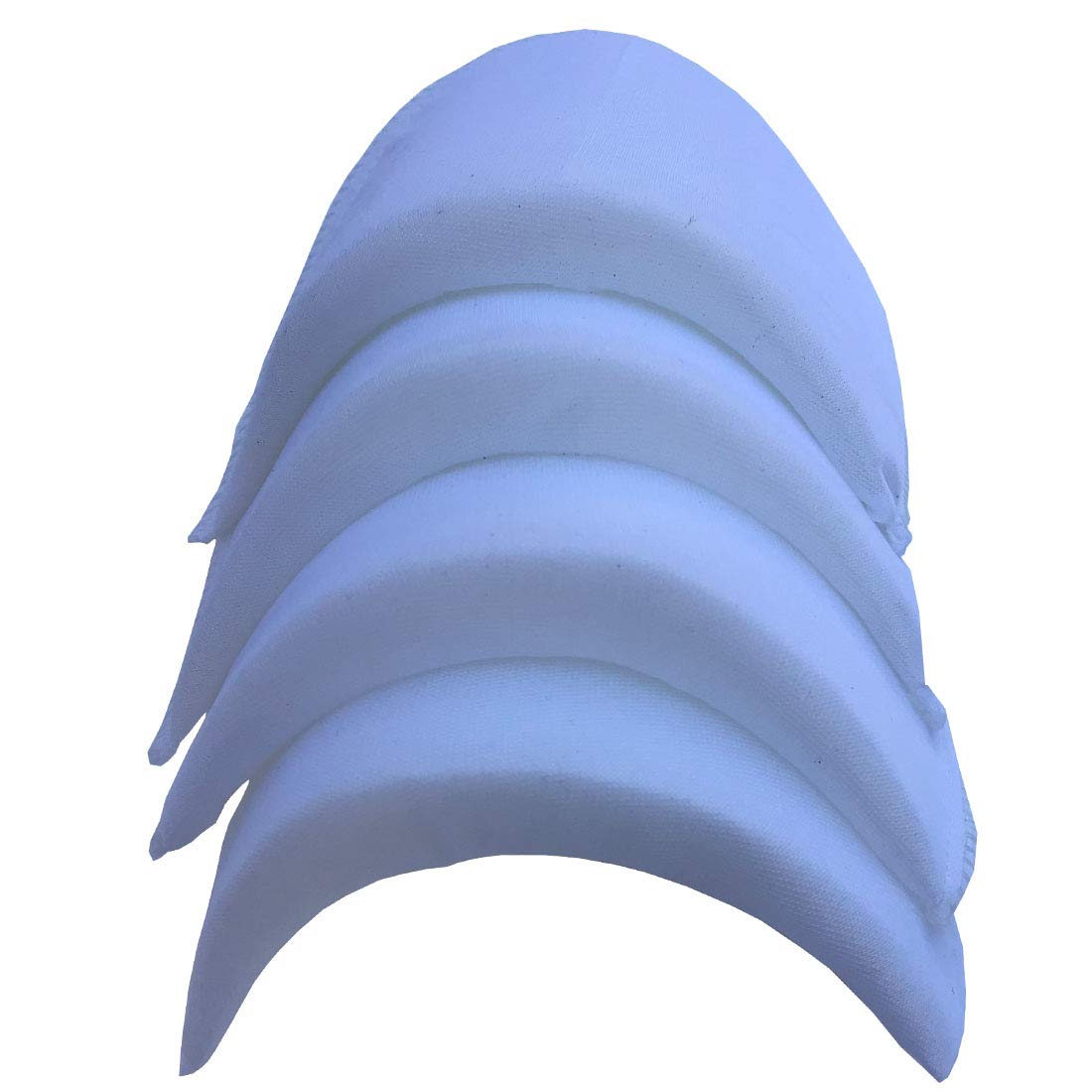 Premium Shoulder Pads for Men - 2 Pairs White & 2 Pairs Black Sponge Foam Shoulder Inserts for Jackets, Blazers, T-Shirts & Dresses - DIY Sewing Accessories for Tailoring & Enhancing Shoulder Shape - Perfect for Formal Wear, Cosplay & Costume Design