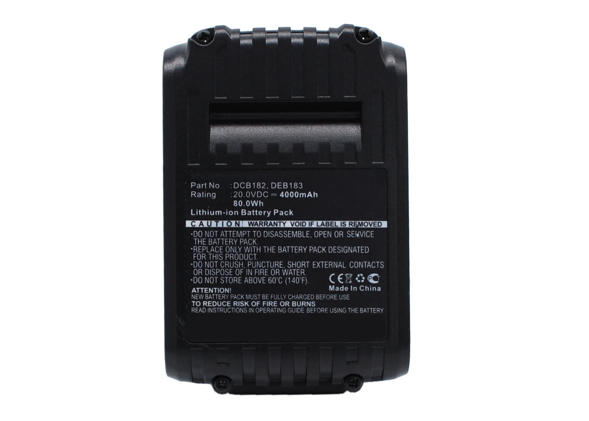 Synergy Digital 20V 4000mAh Li-Ion Replacement Battery for DeWalt DCB183 Power Tools | High Capacity Compatible with DeWalt DCB182 | Perfect for Drilling, Sawing & DIY Projects