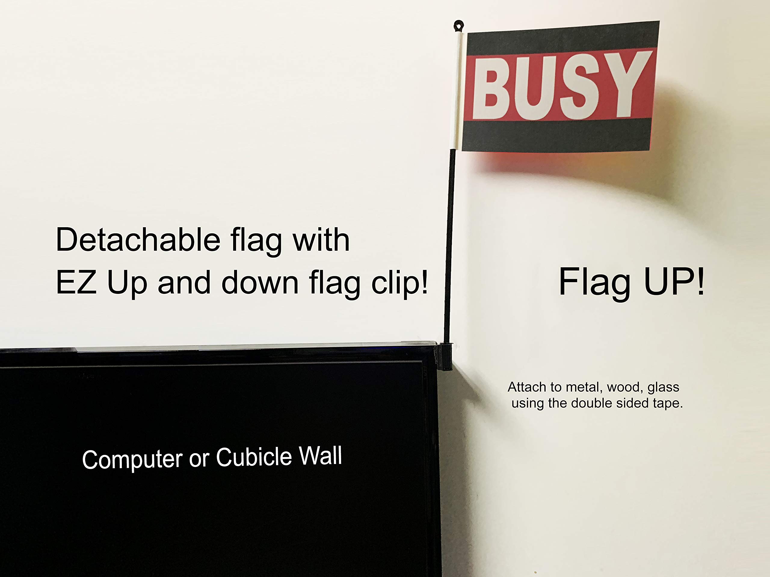 Busy Desk Flag Up/Down Flip Clip Pomodoro Status Alert for Office - Perfect for Focus Time Management, Meetings & Productivity Tracking in Workspaces