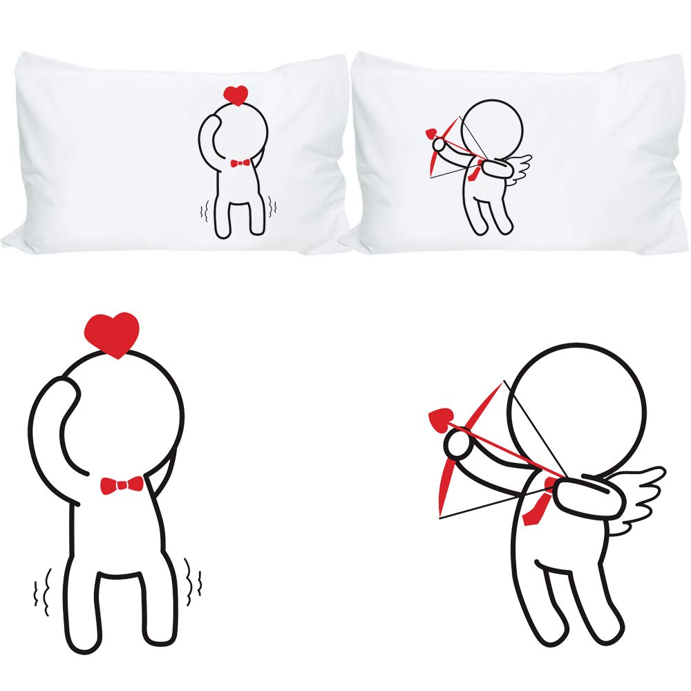 BOLDLOFT 'You're The One' His and His Pillowcases for Gay Couples - Thoughtful LGBTQ+ Gifts for Weddings, Anniversaries & Boyfriends - Perfect for Romantic Bedroom Decor & Couple's Home Essentials