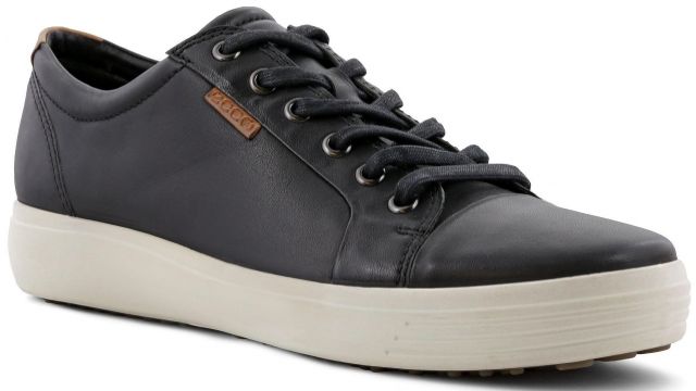 ECCO Soft 7 Men's Casual Sneakers - Comfortable Walking Shoes for Men | Breathable Leather Upper & Cushioned Footbed | Perfect for Work, Travel & Everyday Wear