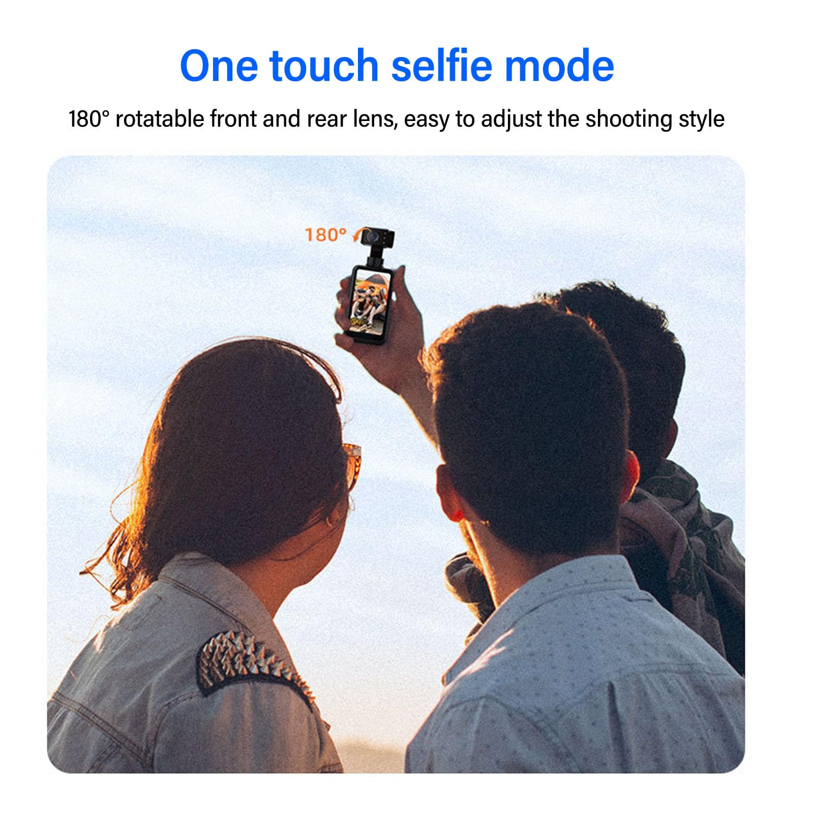 PUSOKEI 5K Pocket Video Camera - 48MP HD 5K/30fps Vlogging Camera with 3.5
