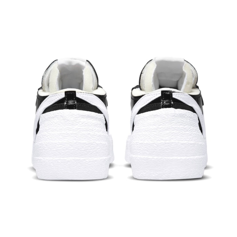 Nike x Sacai Blazer Low Sneakers - Patent Leather Black & White Basketball Shoes for Men & Women | Streetwear Fashion & Casual Wear