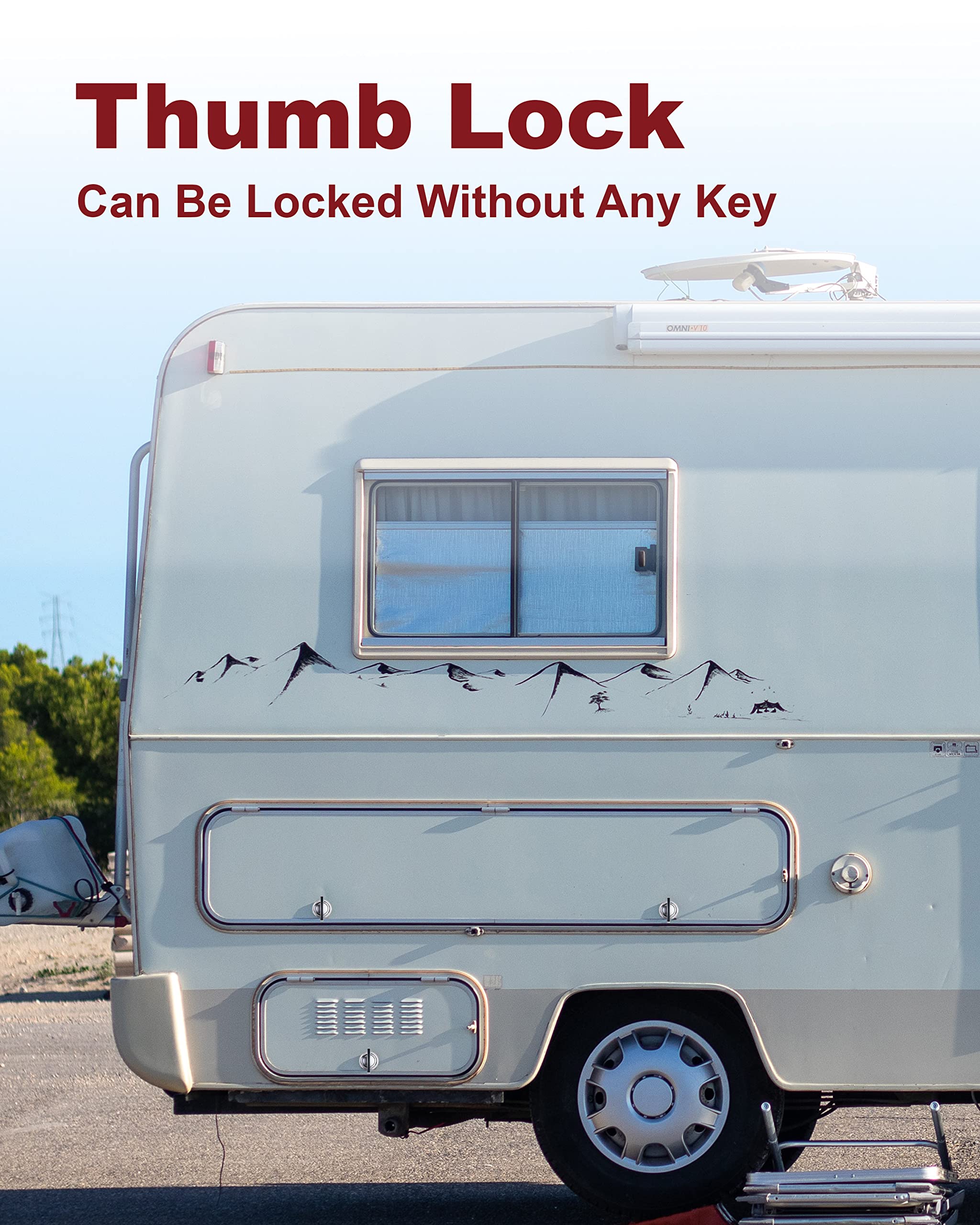 RV Thumb Cam Lock - Keyless Twist Operated for Boat & RV Storage, Outdoor Shower Latch (1-1/8 Inch, Pack of 10) - Secure Compartments, Baggage Doors & Marine Applications