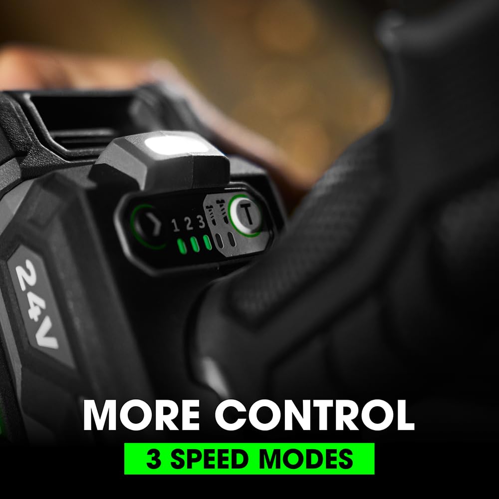 FLEX 24V Brushless Cordless 1/4-Inch 2,500 In-Lbs Torque Quick Eject Hex Impact Driver Kit with 2.5Ah & 5.0Ah Lithium Batteries, 160W Fast Charger - FX1371A-2B | Multi-Mode Power Tool for DIY Projects, Construction & Automotive Repairs