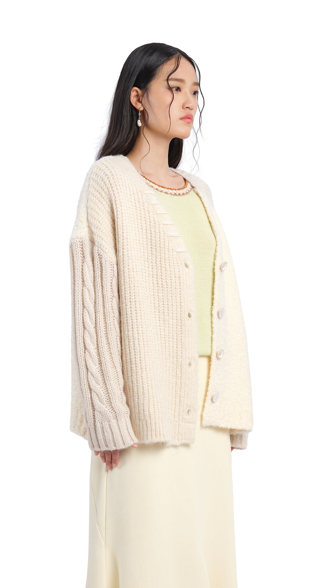 Bohemian Patchwork Cardigan for Women - Cozy Knit Sweater with Unique Color Block Design - Perfect for Fall Layering, Casual Outfits & Coffee Dates