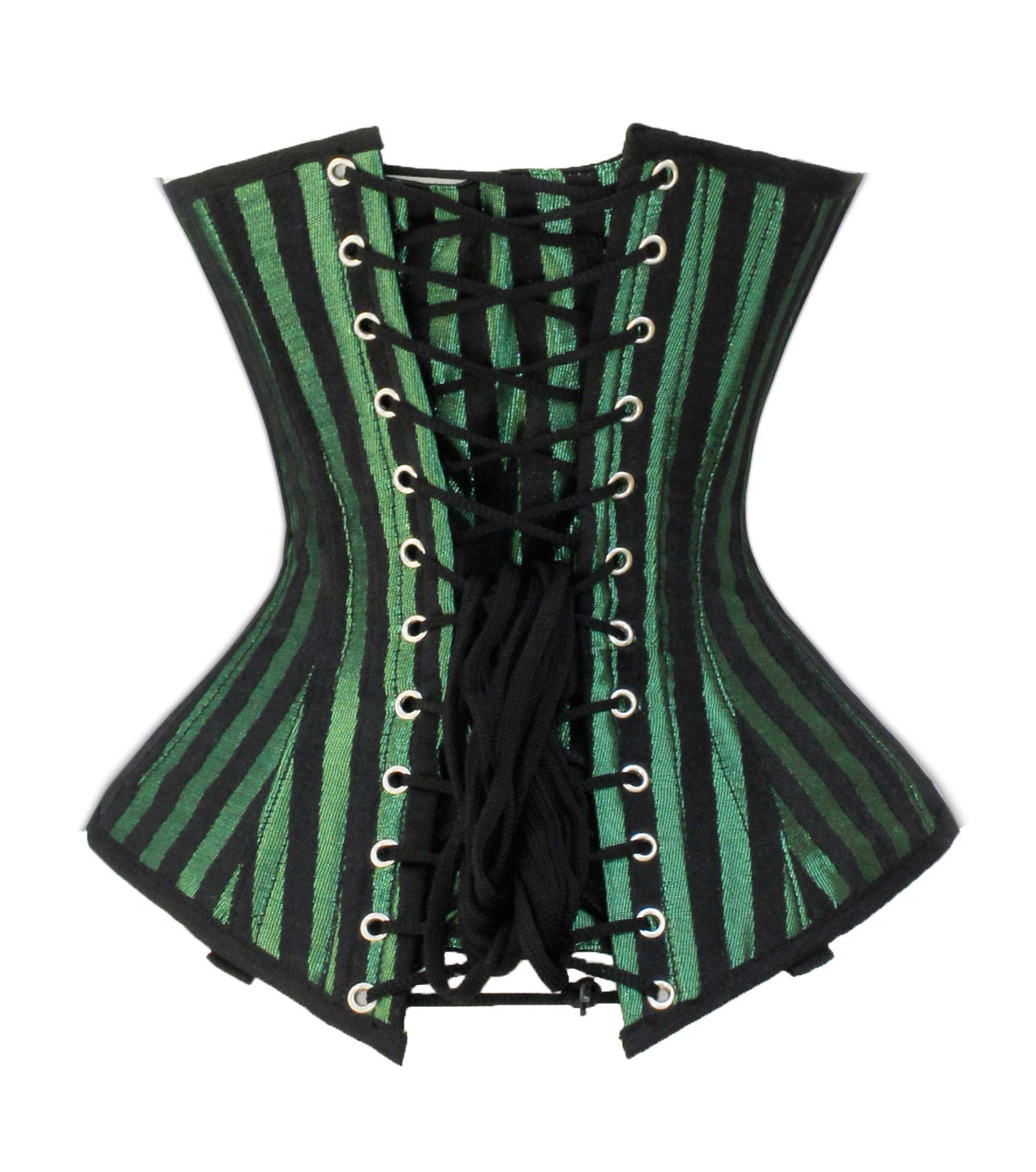Luvsecretlingerie Heavy Duty 26 Double Steel Boned Waist Training Corset - Underbust Brocade Stripe Design #9966-STR for Waist Cincher, Body Shaping, Burlesque & Victorian Fashion Costume