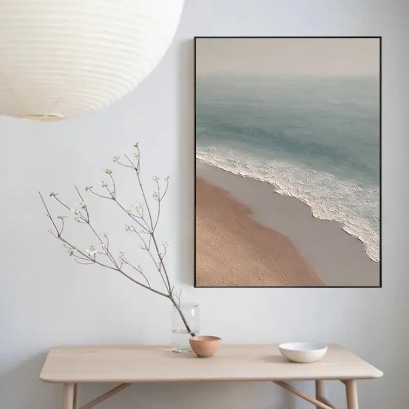 Ocean and Sky Painting #OS 019 - Handmade Canvas Wall Art for Home & Office Decor - Perfect for Living Room, Bedroom or Office