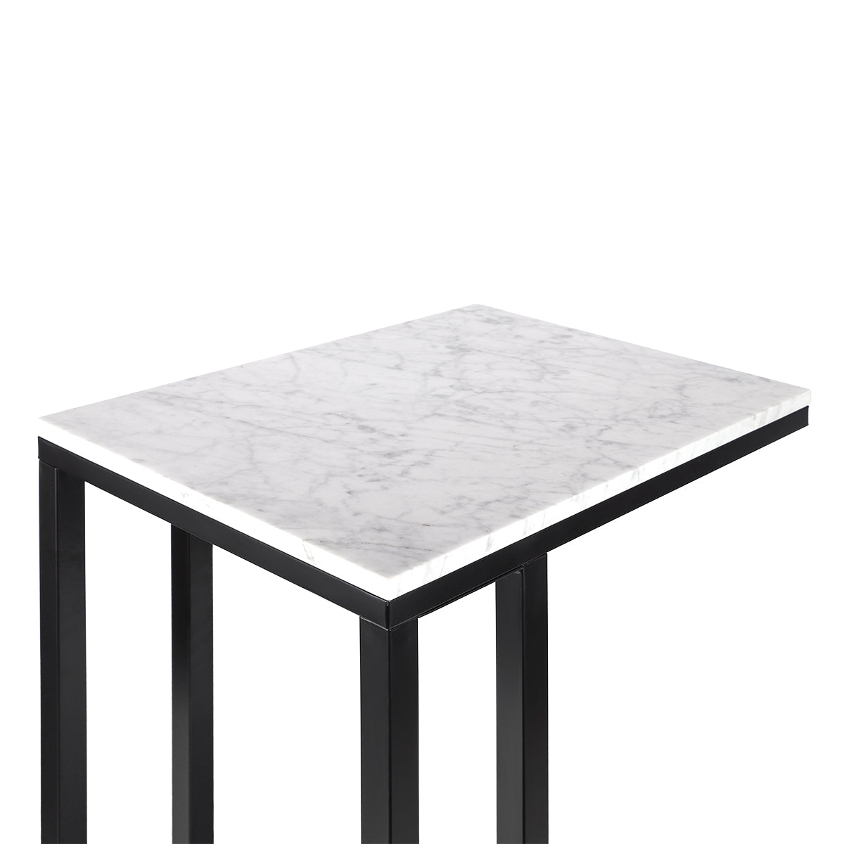 Como Marble Side Table - Modern Round End Table for Living Room, Bedroom, or Office - Elegant Small Accent Table with White Marble Top and Gold Metal Base - Perfect for Home Decor and Coffee Table Styling