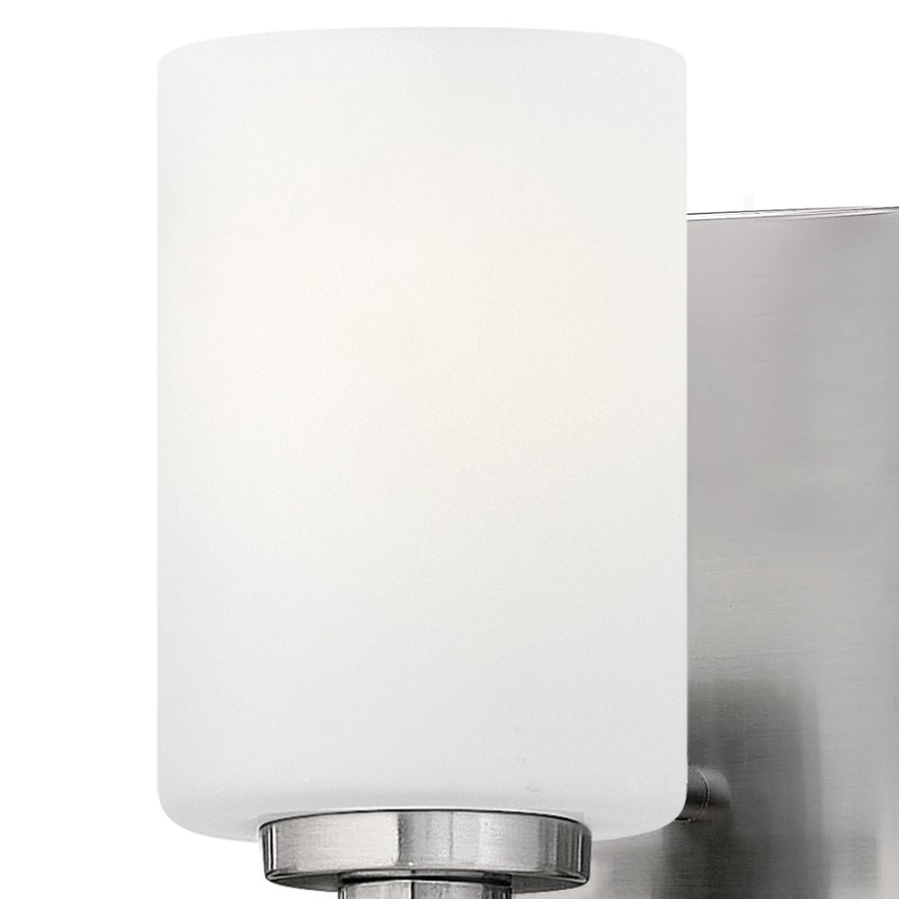 Hinkley Karlie Collection Transitional One Light Bathroom Vanity Fixture in Brushed Nickel - Perfect for Modern Bathroom Lighting and Vanity Makeovers