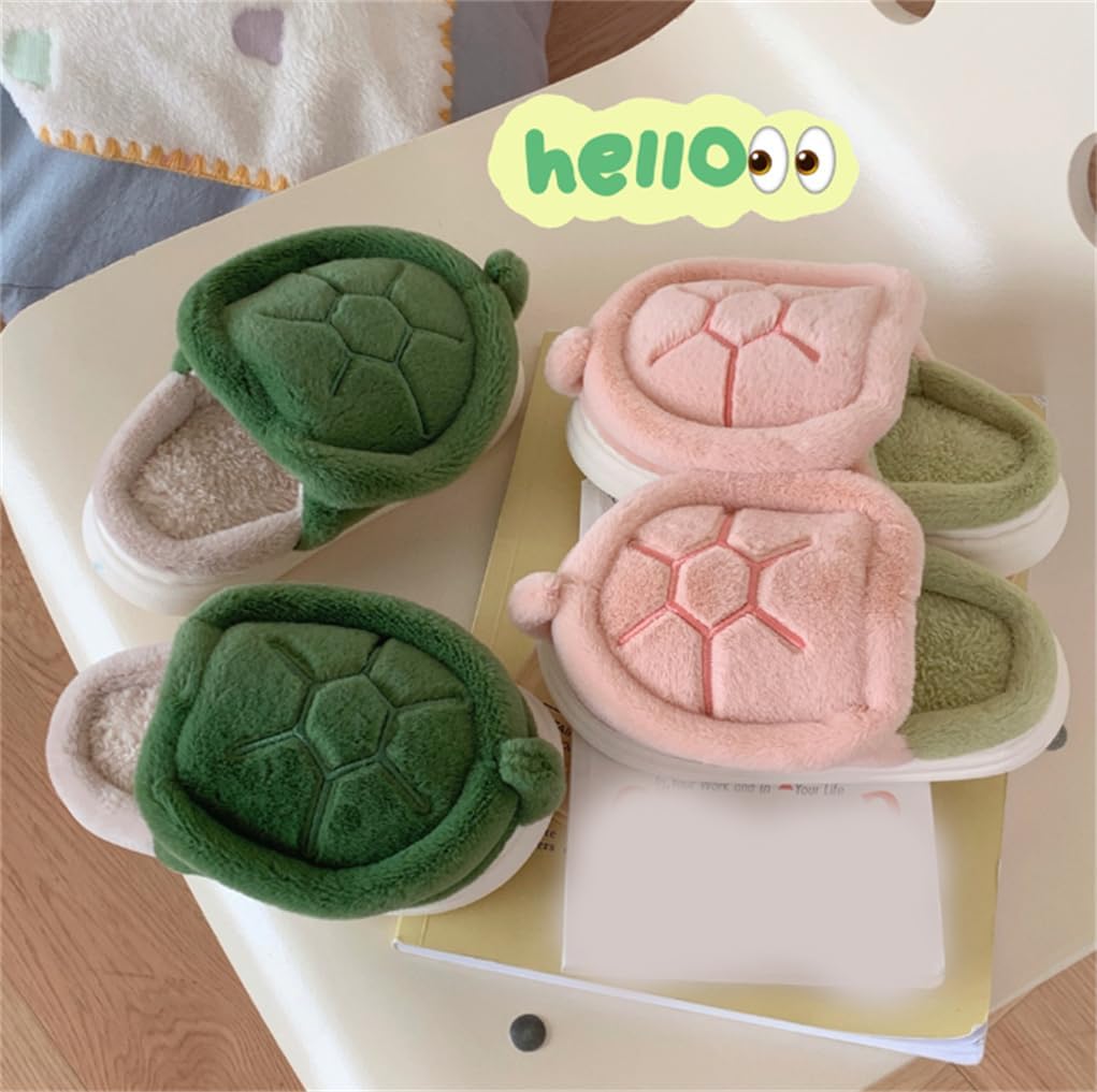 Cute Cartoon Turtle Slippers for Women - Soft, Warm & Comfortable House Slippers with Non-Slip Sole | Perfect for Indoor Lounging, Spa Days & Cozy Home Wear