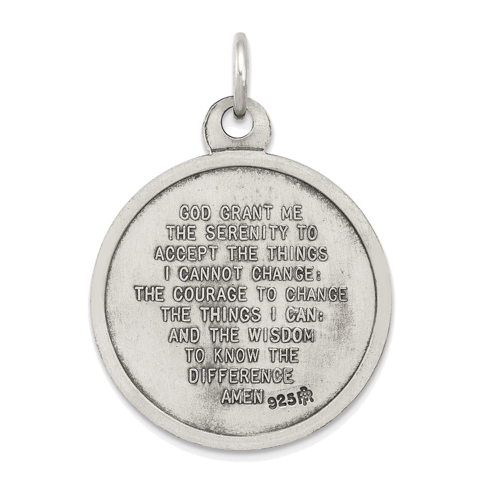 Bonyak Jewelry Solid Sterling Silver Antiqued Praying Hands Medal Pendant - Religious Necklace for Women & Men - Perfect for Church, Prayer, and Spiritual Gifts