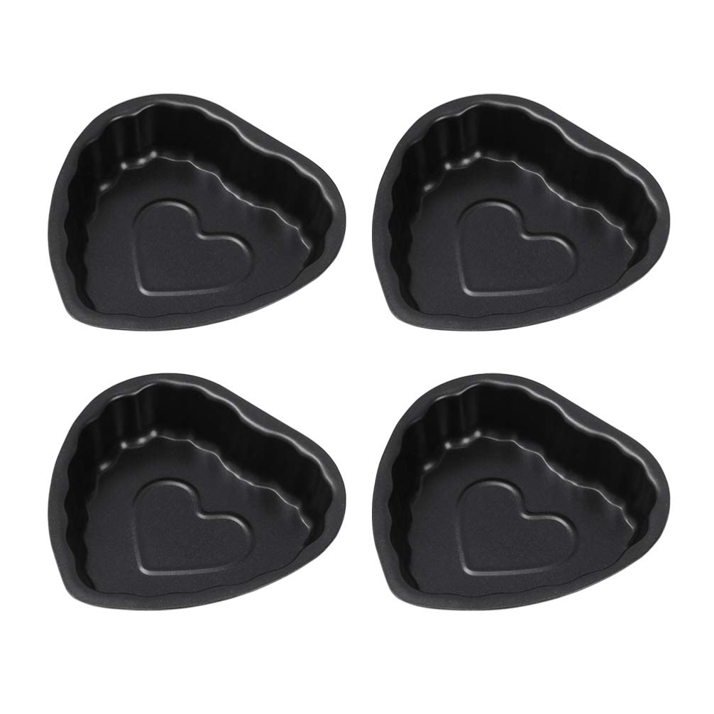 Cabilock 5-Piece Mini Heart Cookie Cutters Set - Non-Stick Chocolate Molds for Baking, DIY Heart-Shaped Cakes & Round Cake Pans - Perfect for Valentine's Day, Birthday Parties & Holiday Desserts