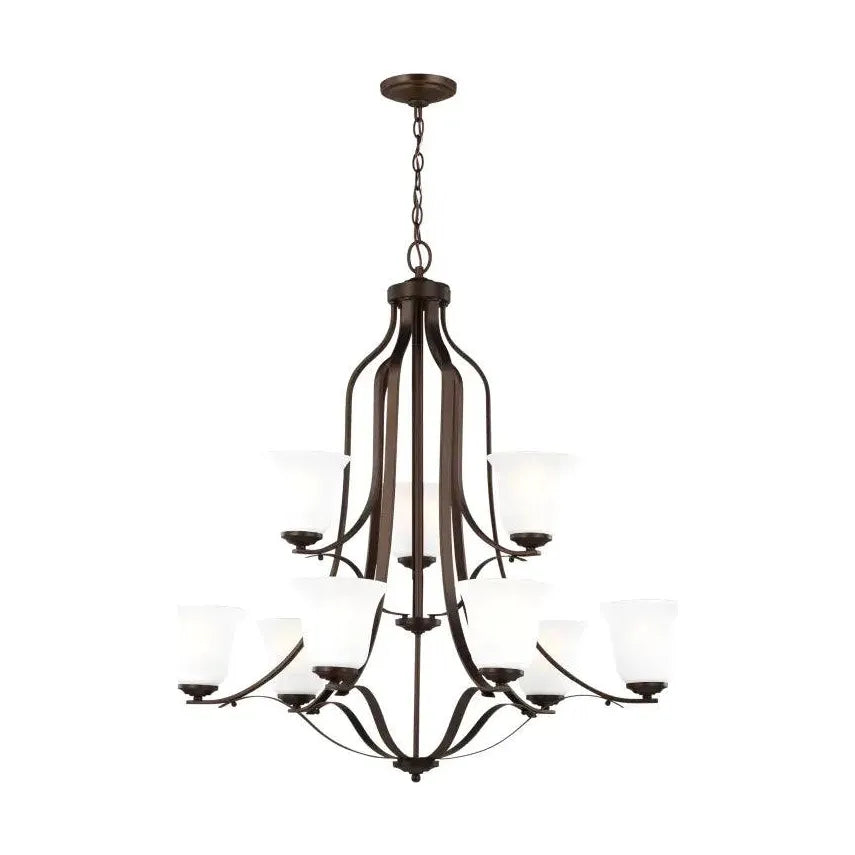 Emmons 9-Light Modern Chandelier with LED Bulbs - Elegant Dining Room Lighting Fixture for Home Decor