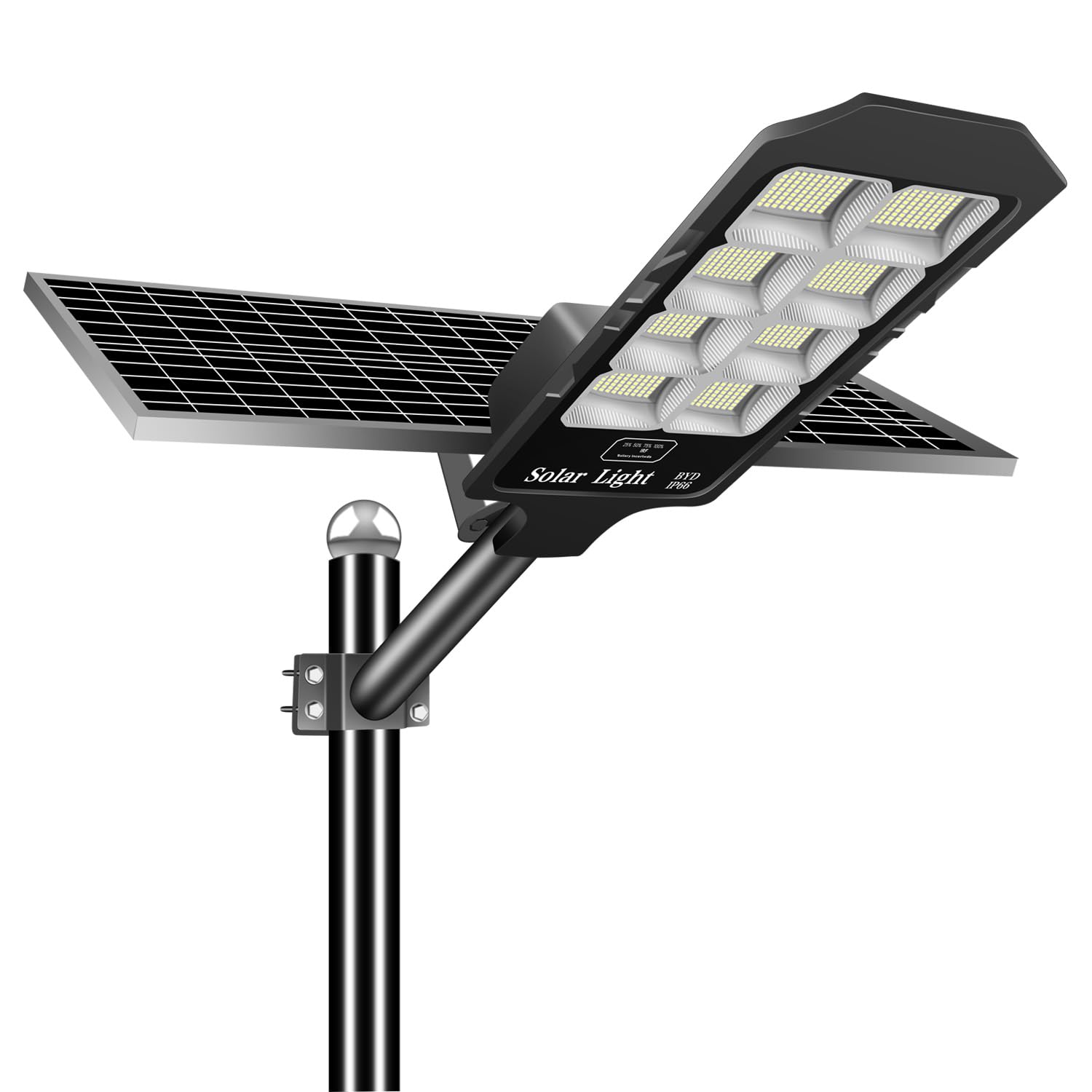 1600W Solar Street Lights Outdoor with Remote & Motion Sensor - IP66 Waterproof LED Flood Lights for Parking Lot, Stadium, Pathway, Yard, Driveway, Roadway, Basketball Court - Dusk to Dawn Security Lighting for Enhanced Safety & Energy Savings