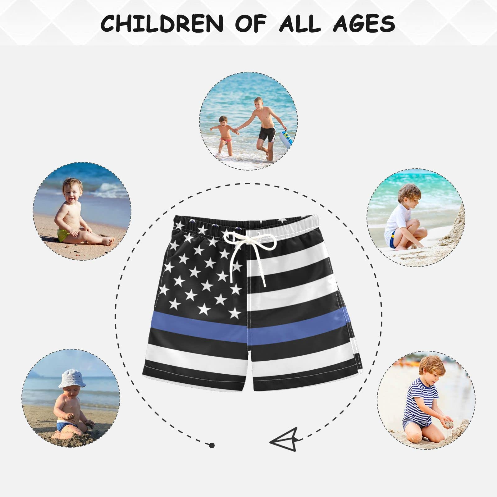 Boys Swim Trunks with Leopard Print - Quick Dry Beach Board Shorts for Kids & Toddlers | Perfect for Swimming, Surfing and Summer Vacation
