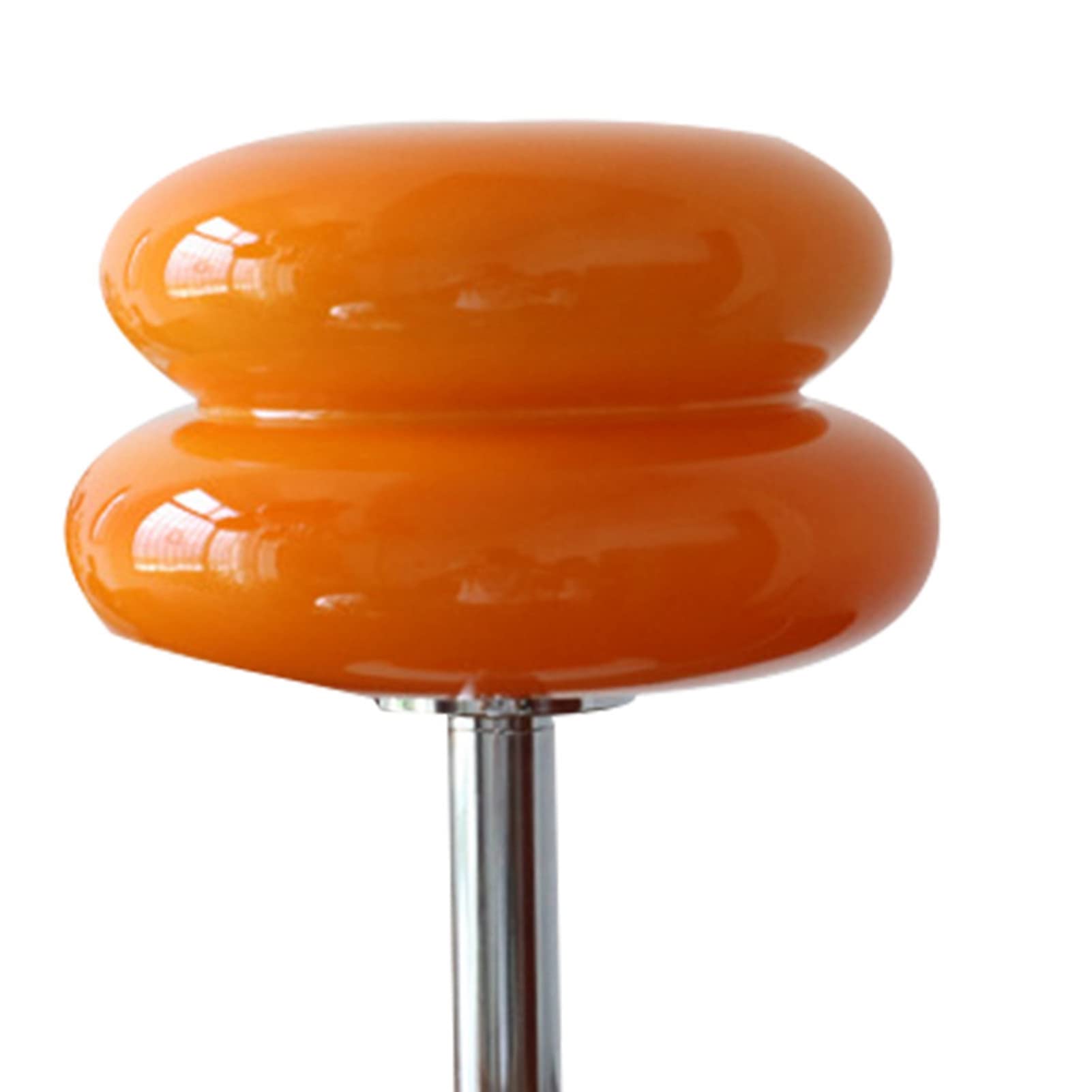 Macaroon USB Desk Lamp - Egg Tart Glass Table Light with Soft Energy-Efficient Lighting for Bedroom, Dorm, Office | Cute Tart-Shaped Night Light for Study, Reading & Decor (Orange)