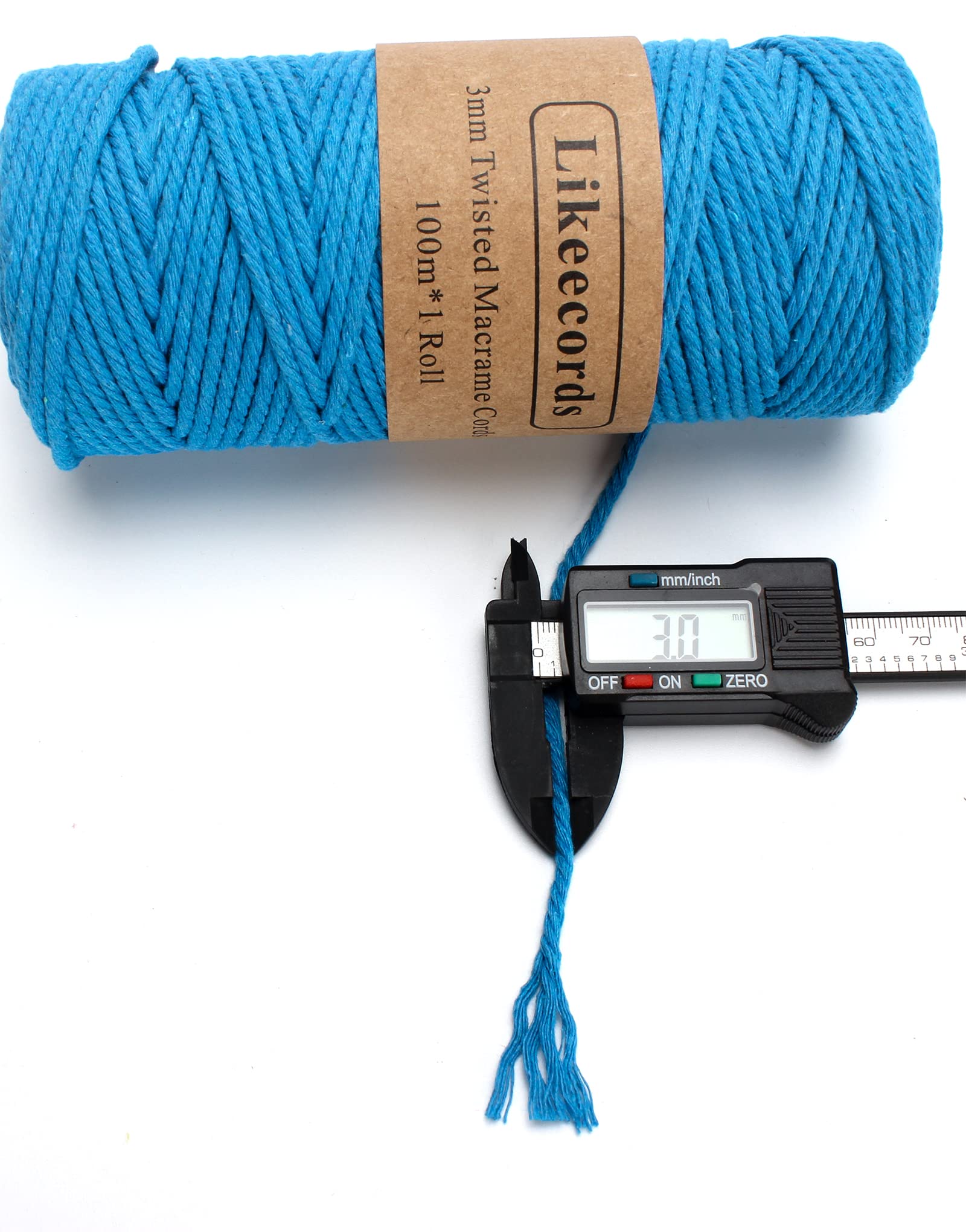Natural White Macrame Cord - 3mm x 328 Feet Cotton Twine String for DIY Crafts, Knitting, Plant Hangers, Christmas & Wedding Decor | Perfect for Boho Home Decor, Wall Hangings, and Gift Wrapping