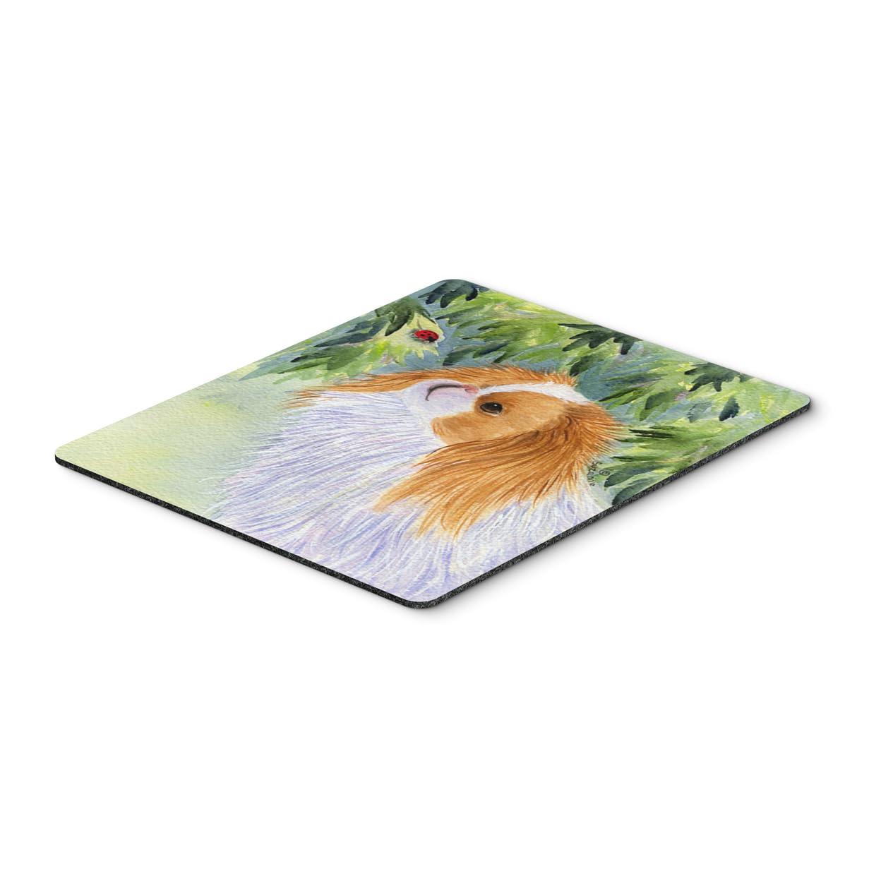 Japanese Chin Mouse Pad & Hot Pad - Large Washable Non-Slip Desk Mat for Home Office, Gaming, Computer & Laptop Use - Cute Dog Design Trivet for Kitchen & Workspace