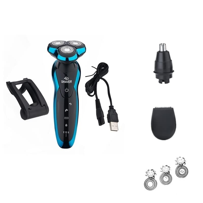 Professional Electric Head Shaver for Bald Men - USB Rechargeable Hair Clipper & Beard Trimmer Machine - Smooth Shaving for Daily Grooming & Travel (Color: 9001-D) - Perfect for Home, Gym, and Business Trips