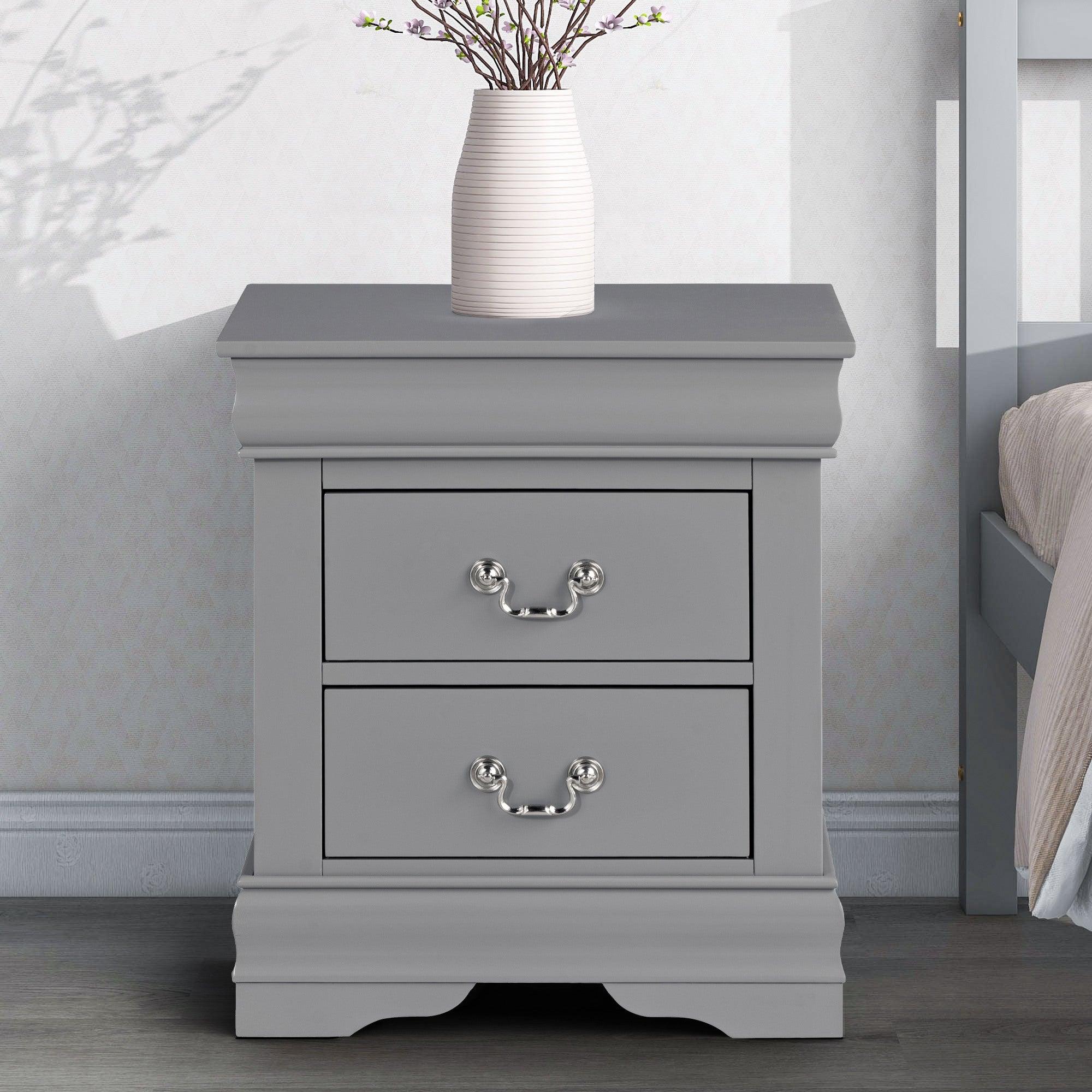 Louis Philippe Night Stand by Furniture of America - Elegant Bedside Table for Bedroom Decor, Storage & Organization