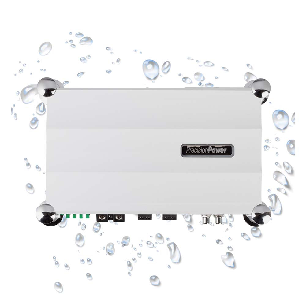 Precision Power MPA1200.1D 1200W RMS ATOM Series Water Resistant Class D Monoblock Car Amplifier with Bass Knob - High Power Audio for Car Stereo Systems, Bass Boost & Waterproof Performance