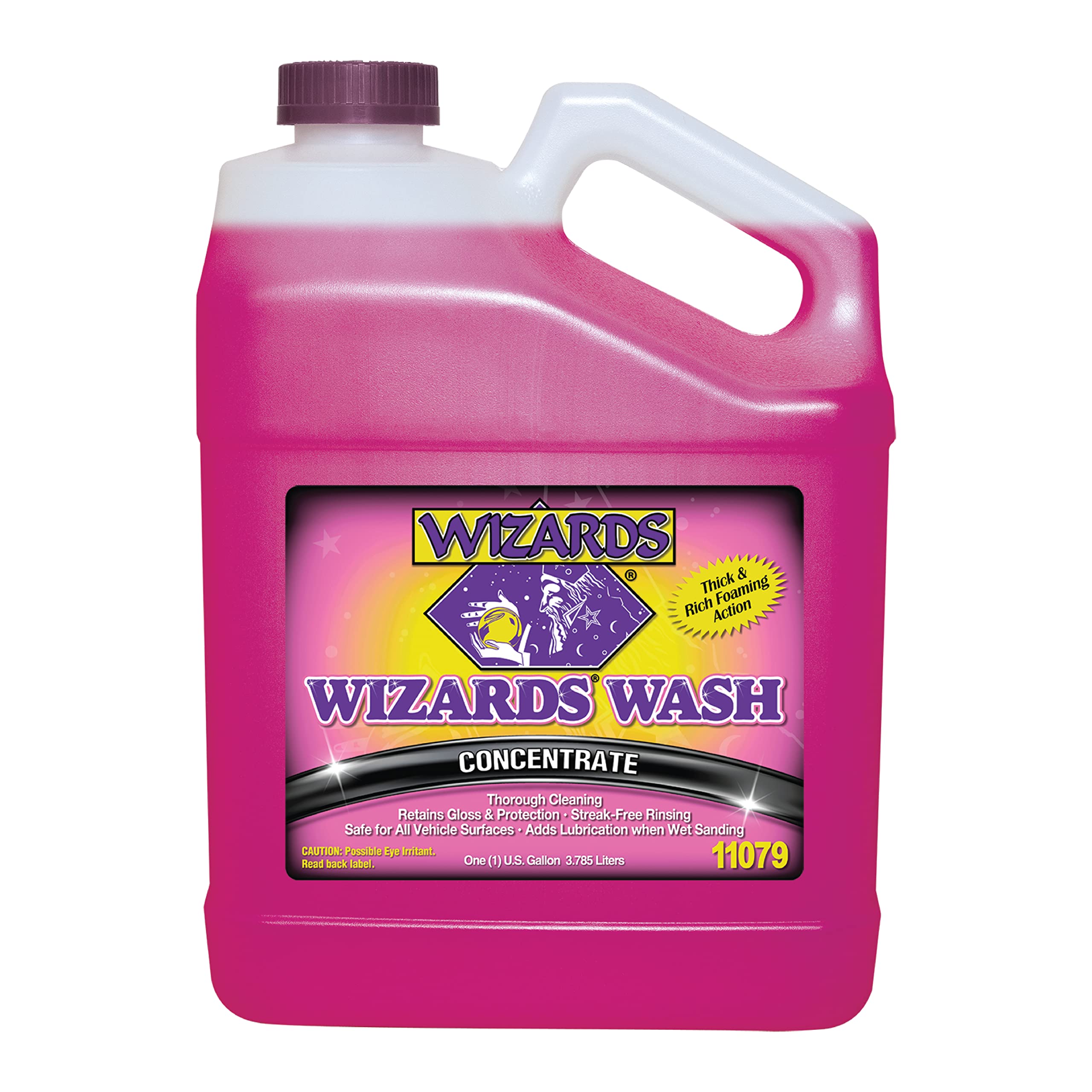 Wizards Car Wash - Super Concentrated Biodegradable Car Wash Soap (1 Gallon) - Thick Foam Formula for Cars, Boats & Marine Use - Salt-Free, Eco-Friendly Auto Detailing Supplies - Perfect for Foam Cannon & Pressure Washer - Ideal for Home, Professional & Mobile Car Wash Businesses